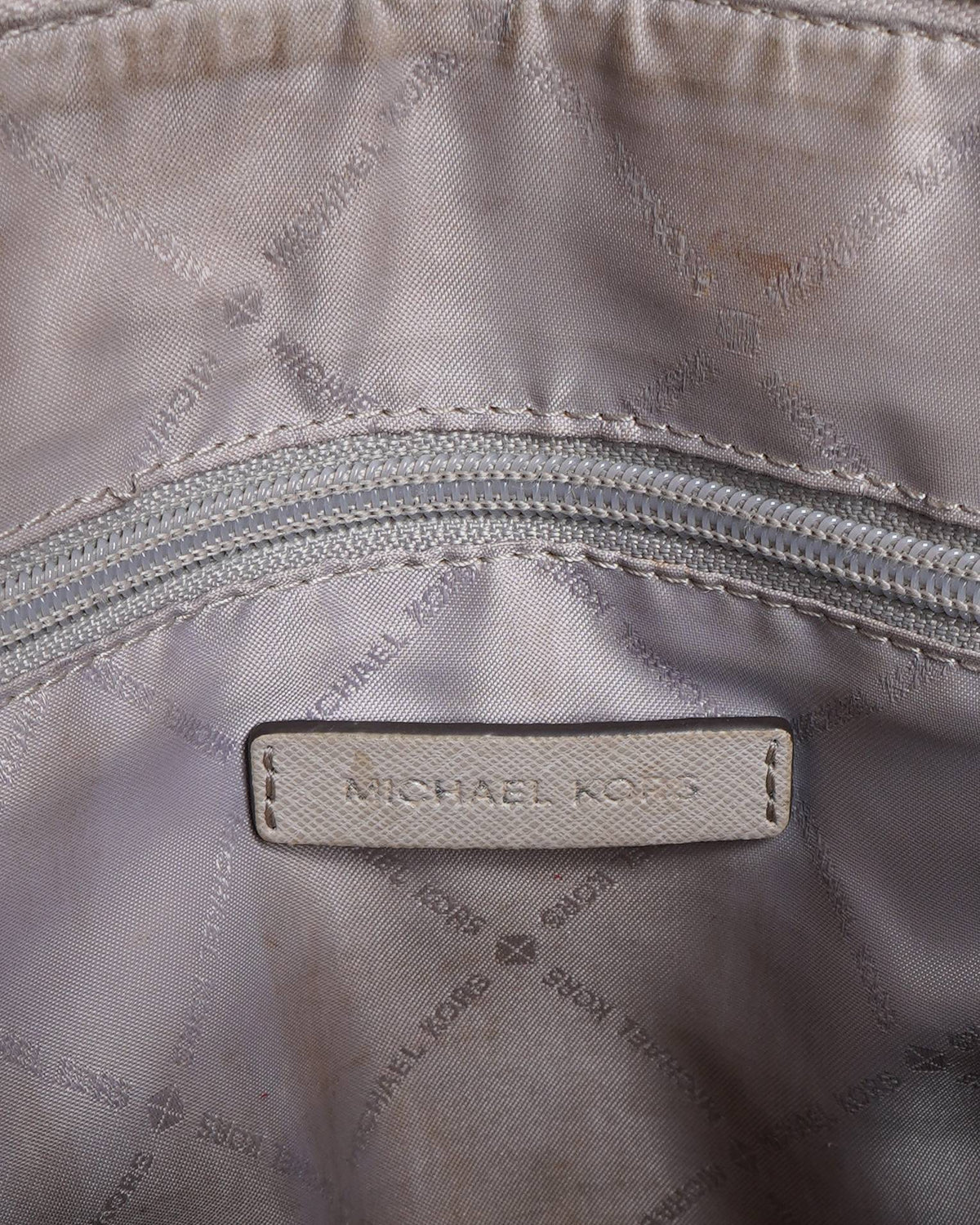 Michael Kors Ciara Large Satchel in Pearl Grey