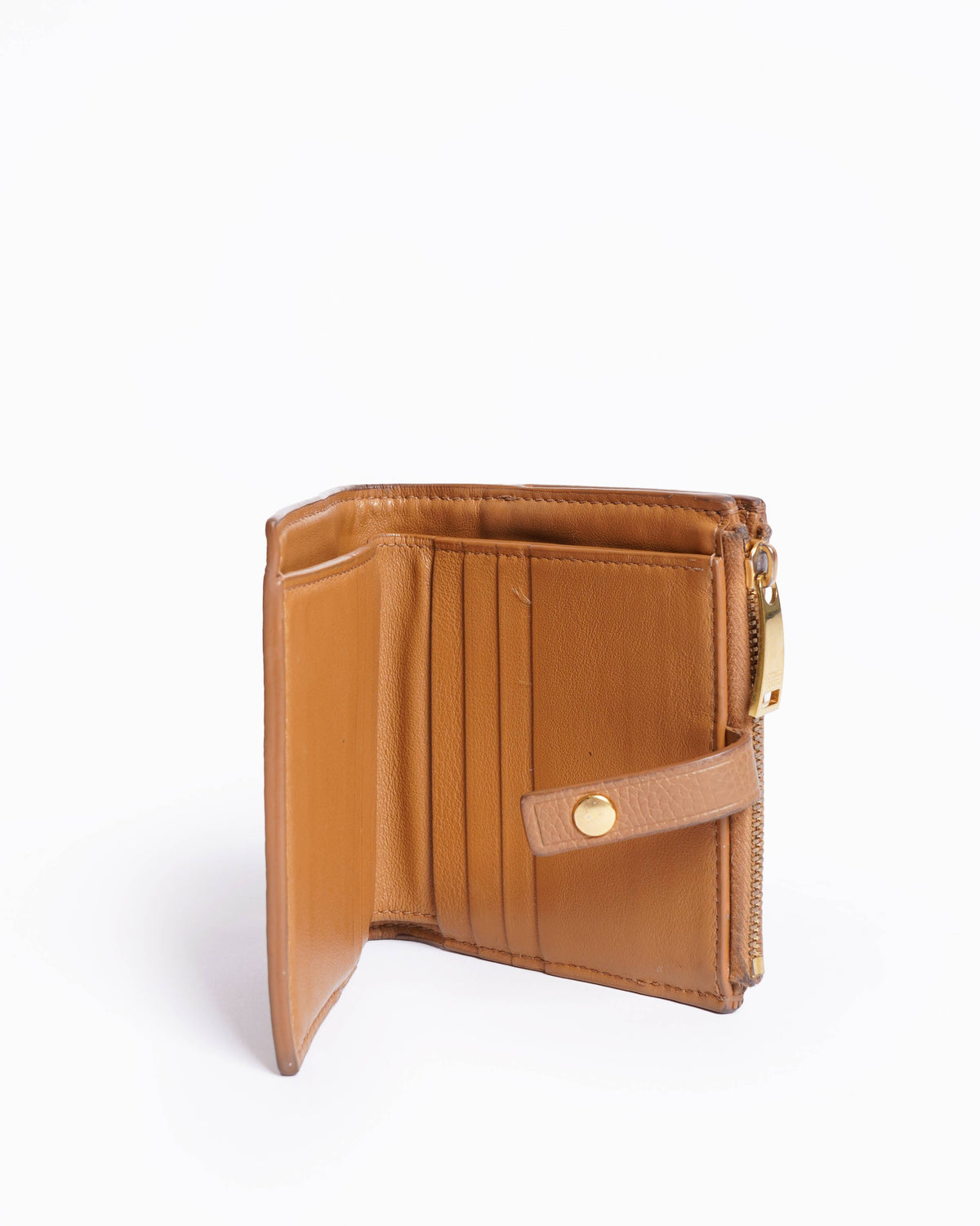 Bottega Veneta Grained Leather Brown Bifold Wallet