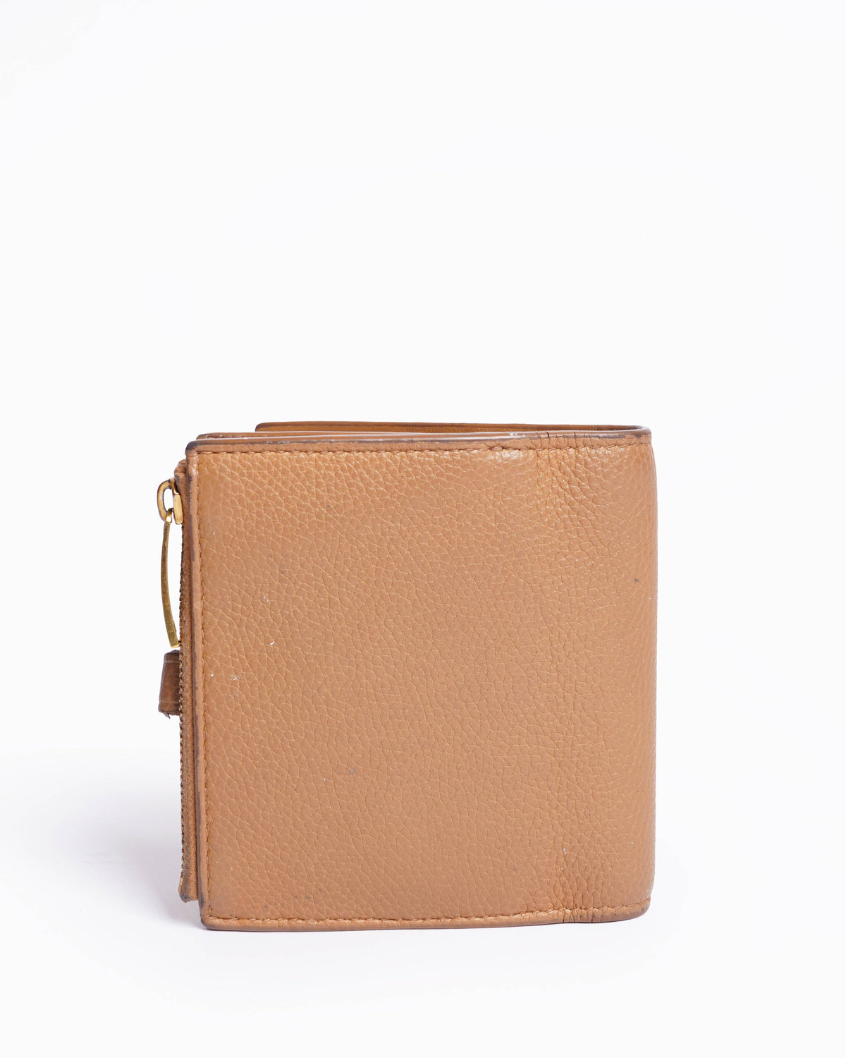 Bottega Veneta Grained Leather Brown Bifold Wallet