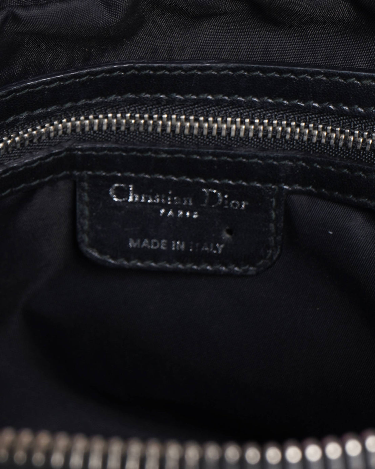 Vintage Christian Dior cannage chaining nylon shoulder bag