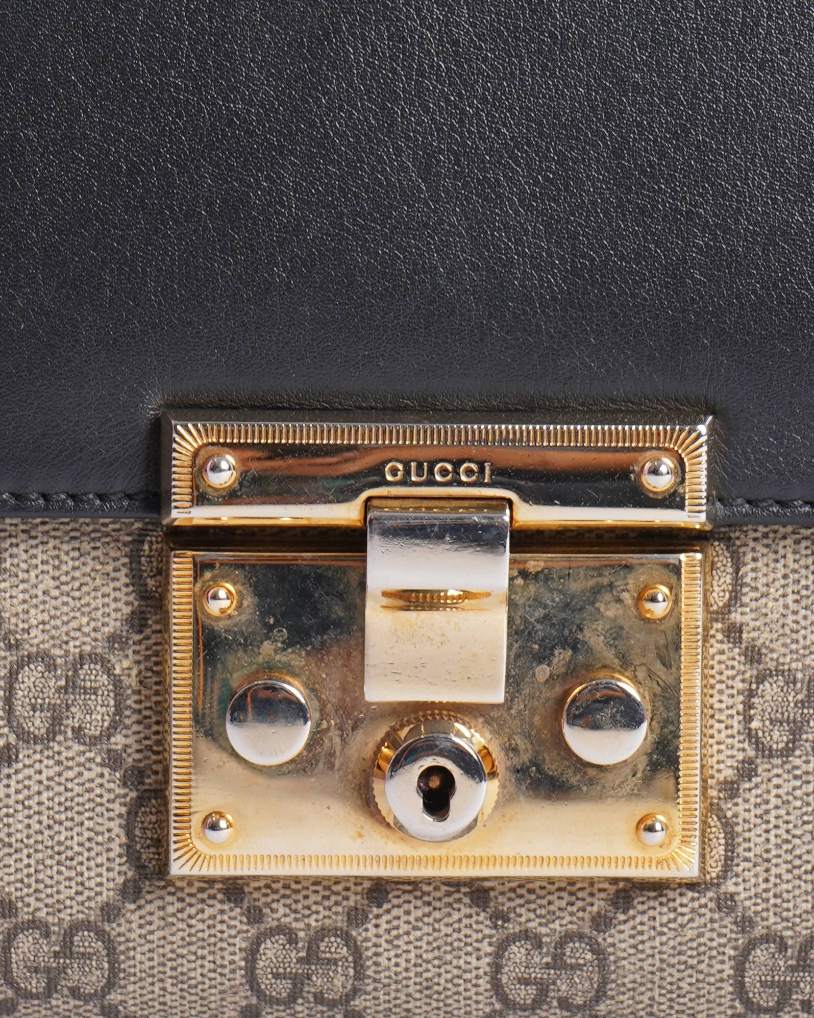Gucci gg supreme padlock Shoulder Bag