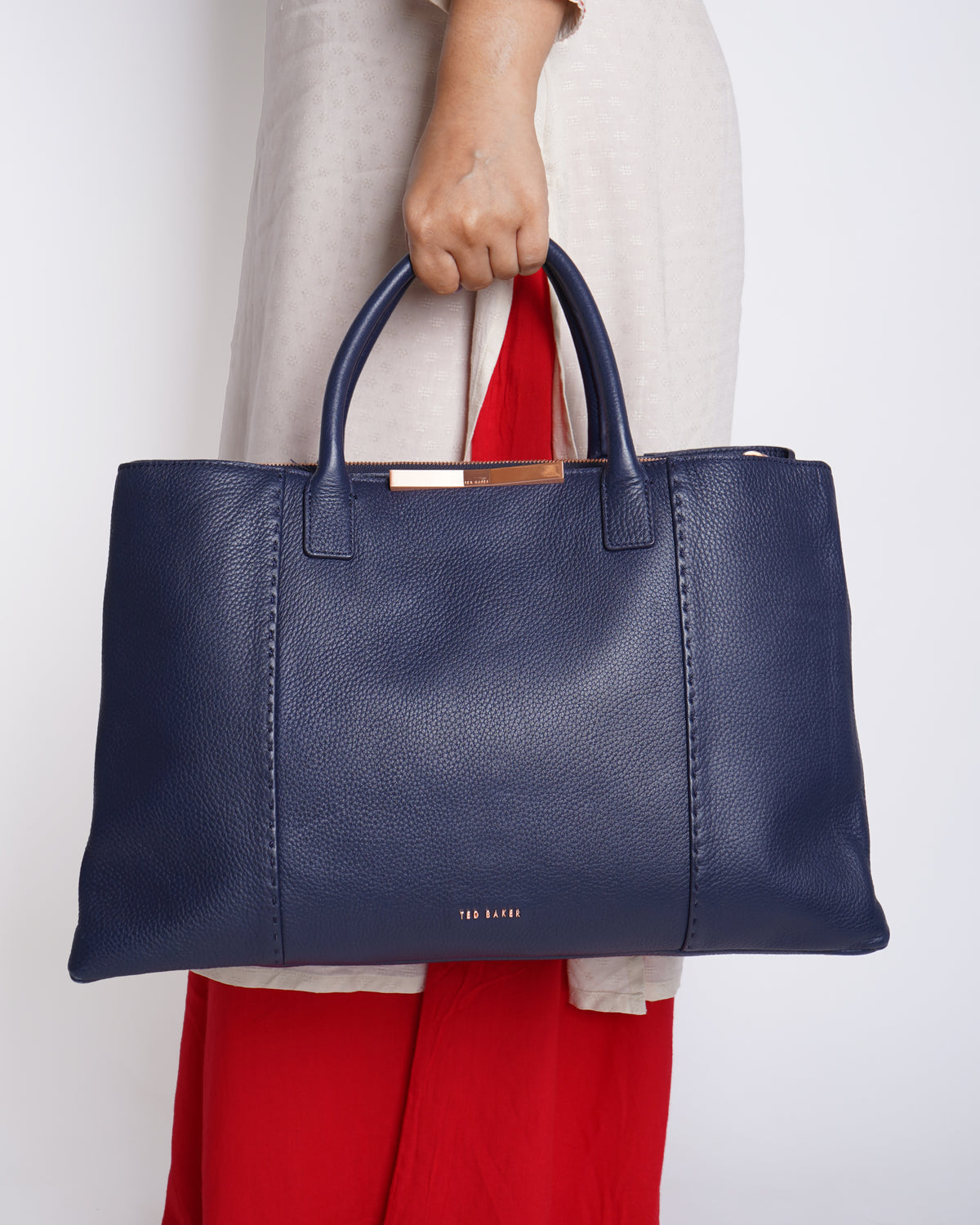 Ted baker navy blue tote bag