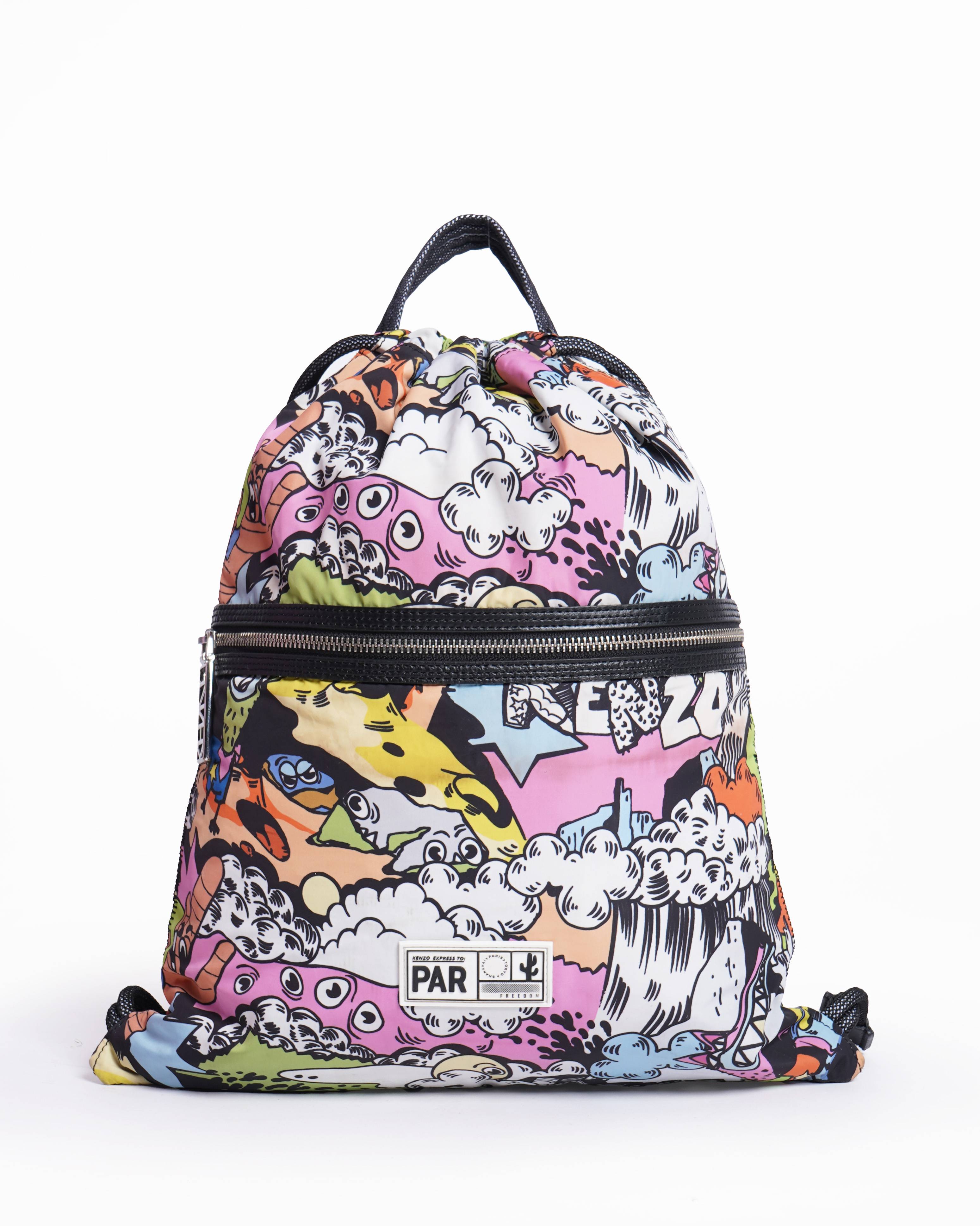 Kenzo Cartoon Printed Sac Bag In Multocolor