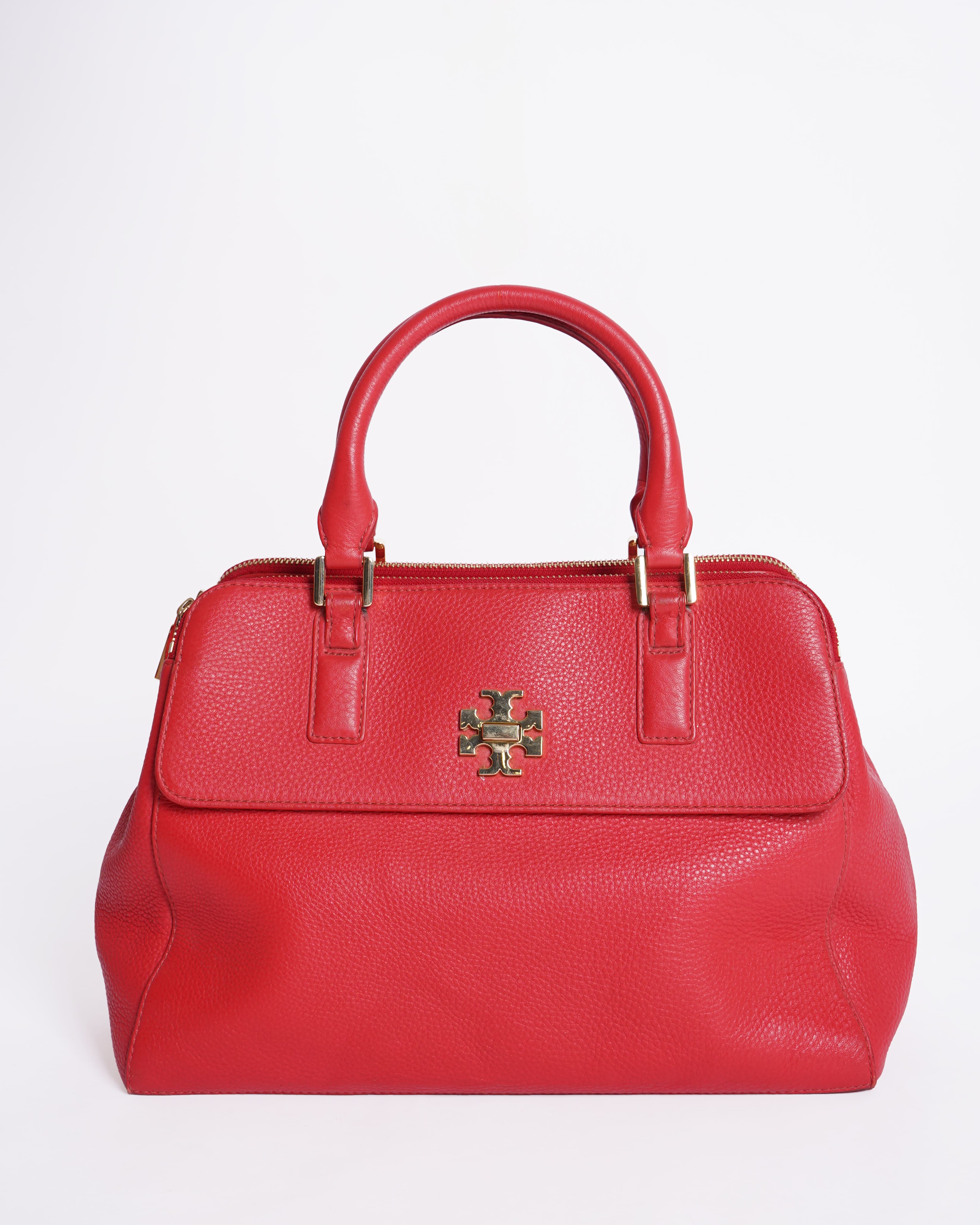 Tory Burch Mercer Satchel in red