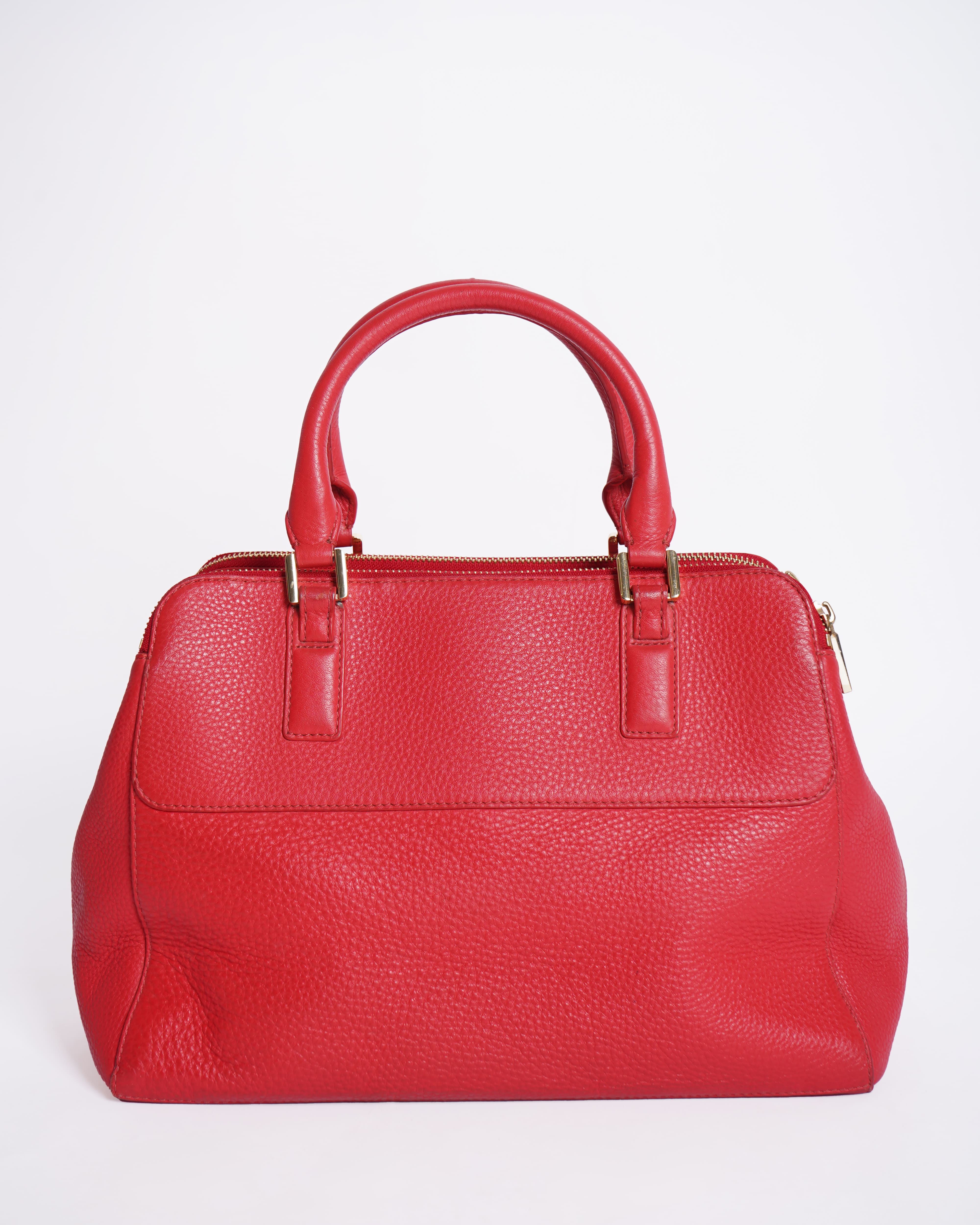 Tory Burch Mercer Satchel in red