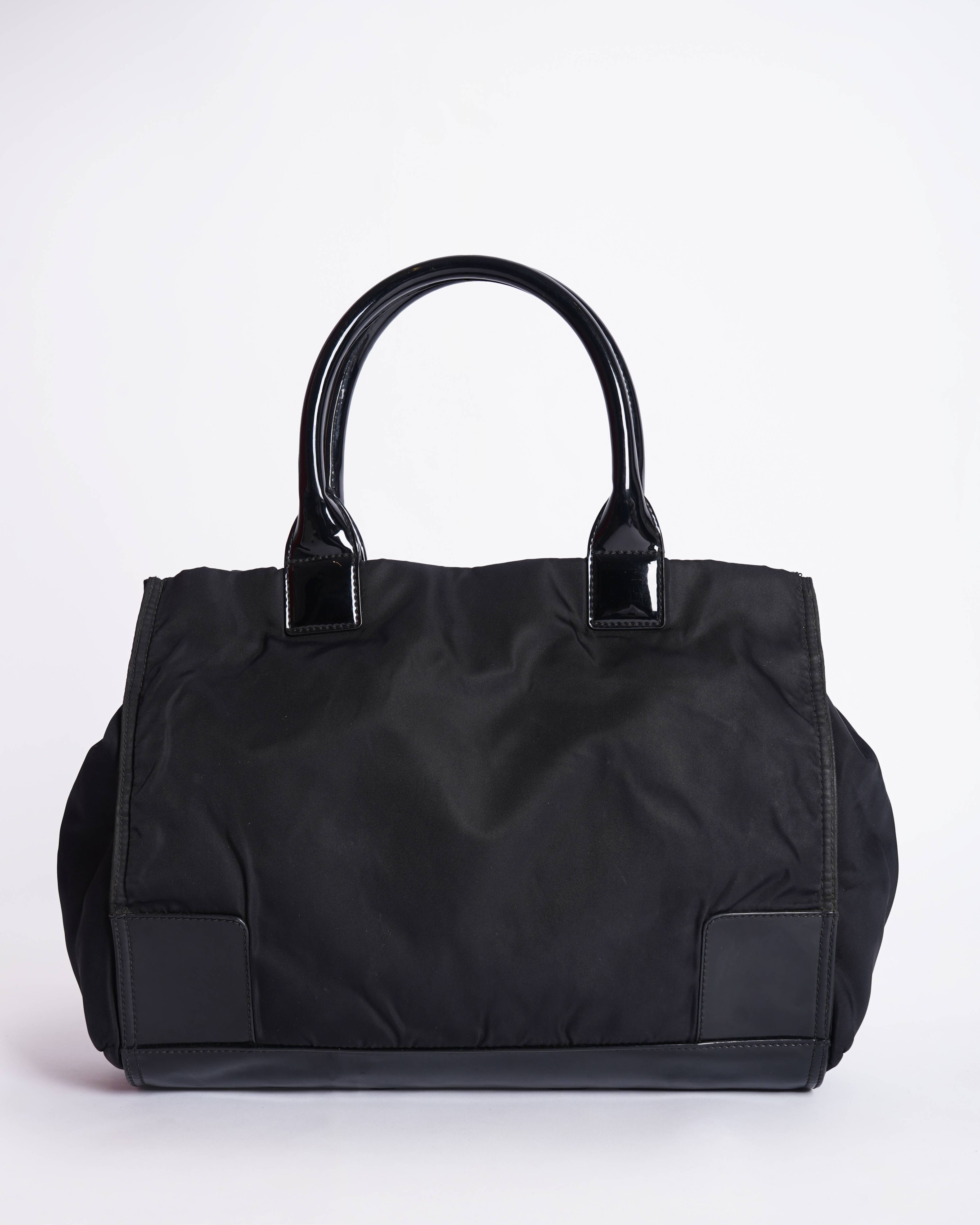 Tory burch ella patent leather tote bag