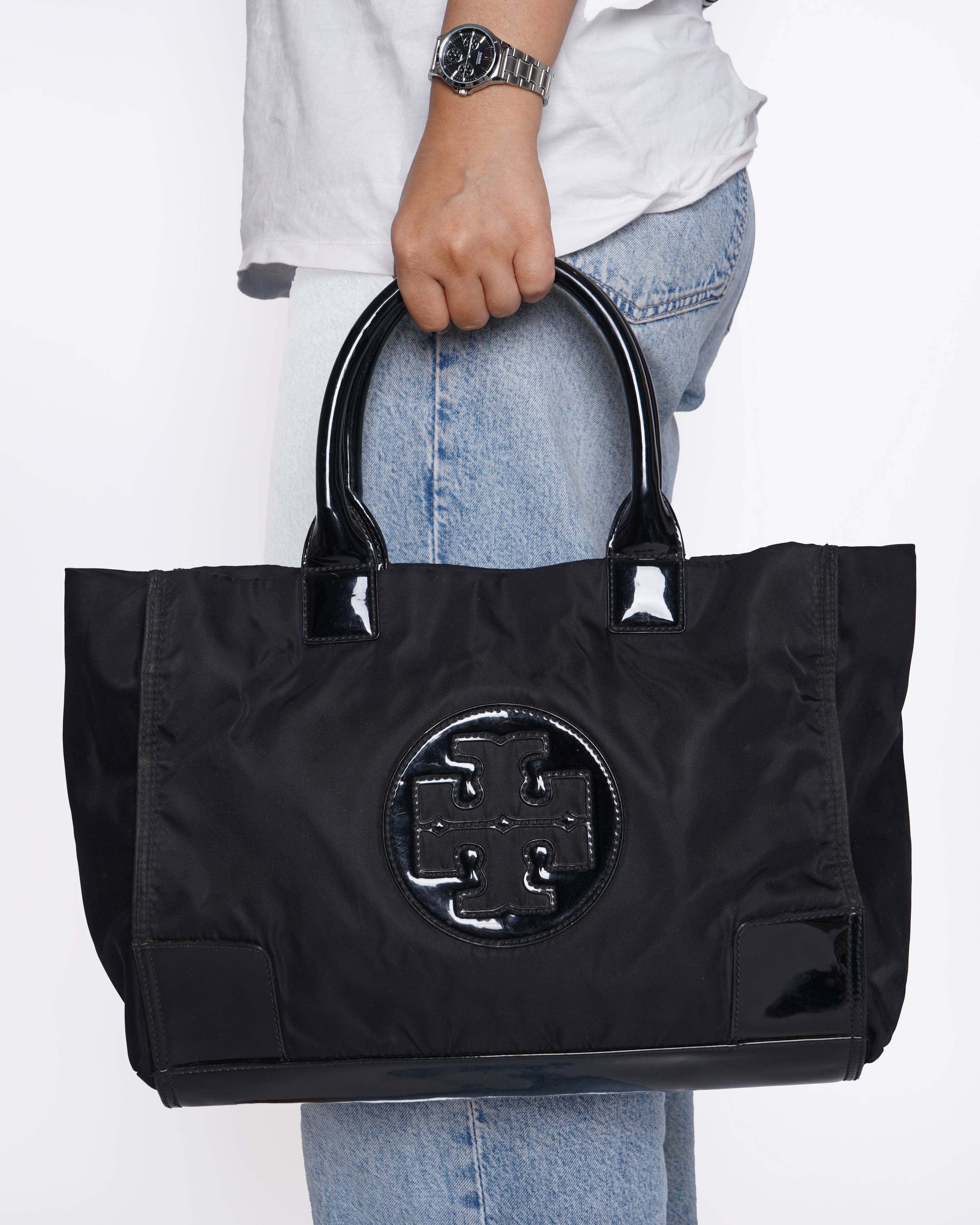 Tory burch ella patent leather tote bag