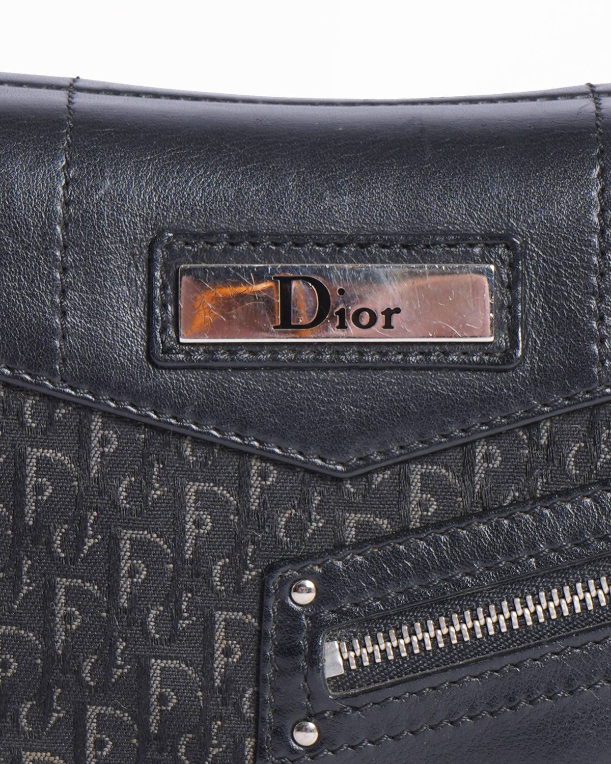 Vintage Christian Dior Street Chic Black Shoulder Bag