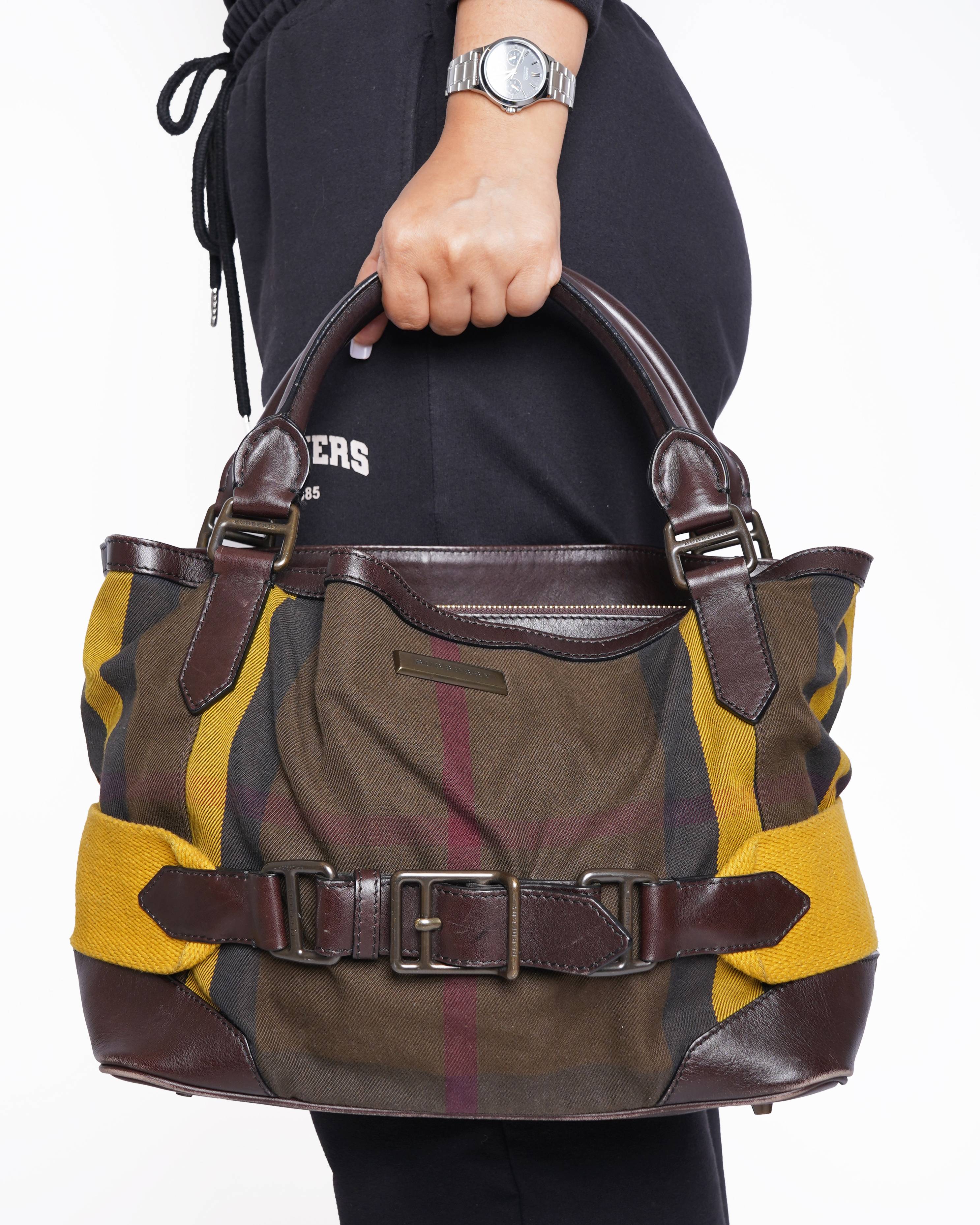Burberry Check Fabric Aurelia Shoulder Bag