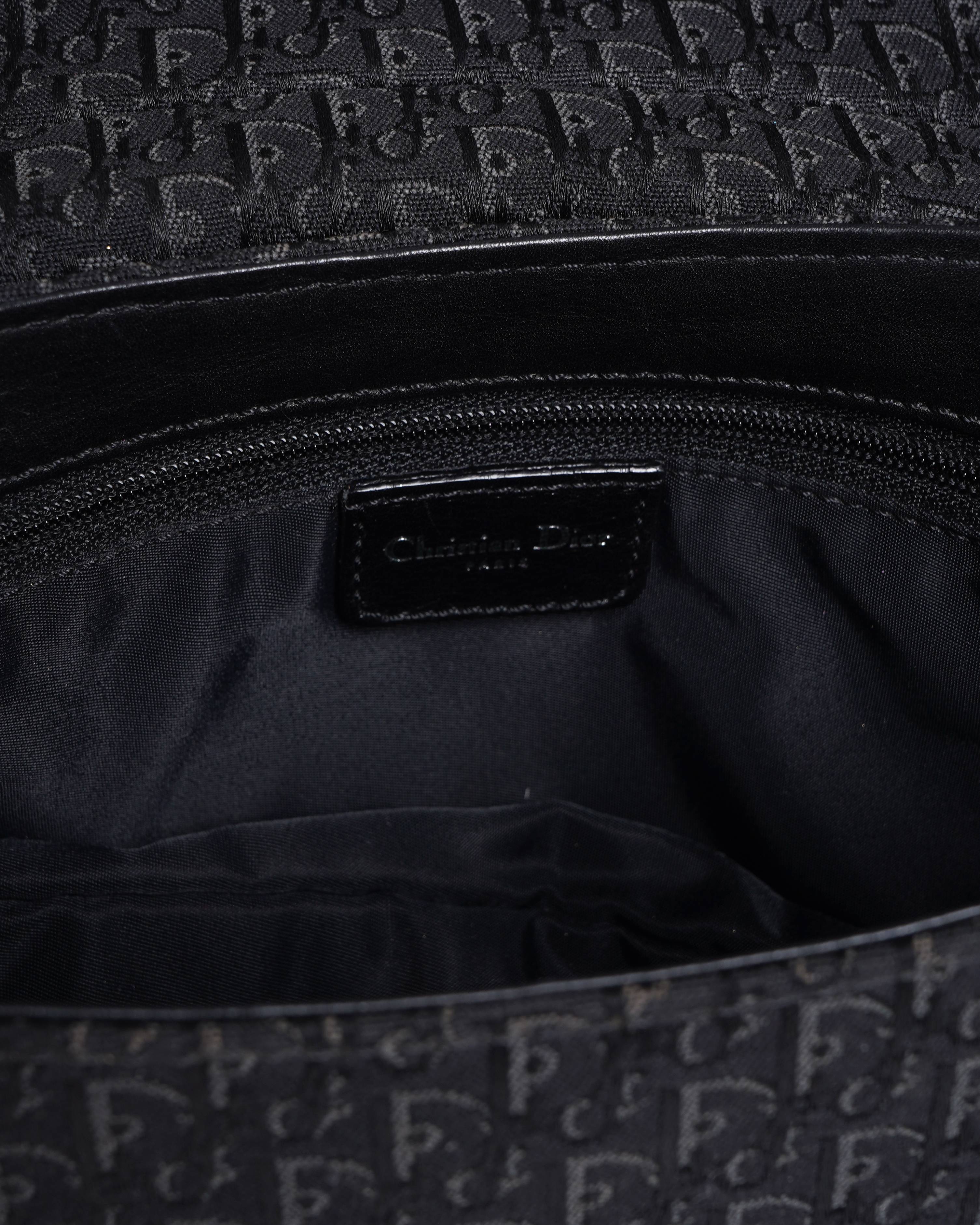 Vintage Christian Dior Street Chic Black Shoulder Bag