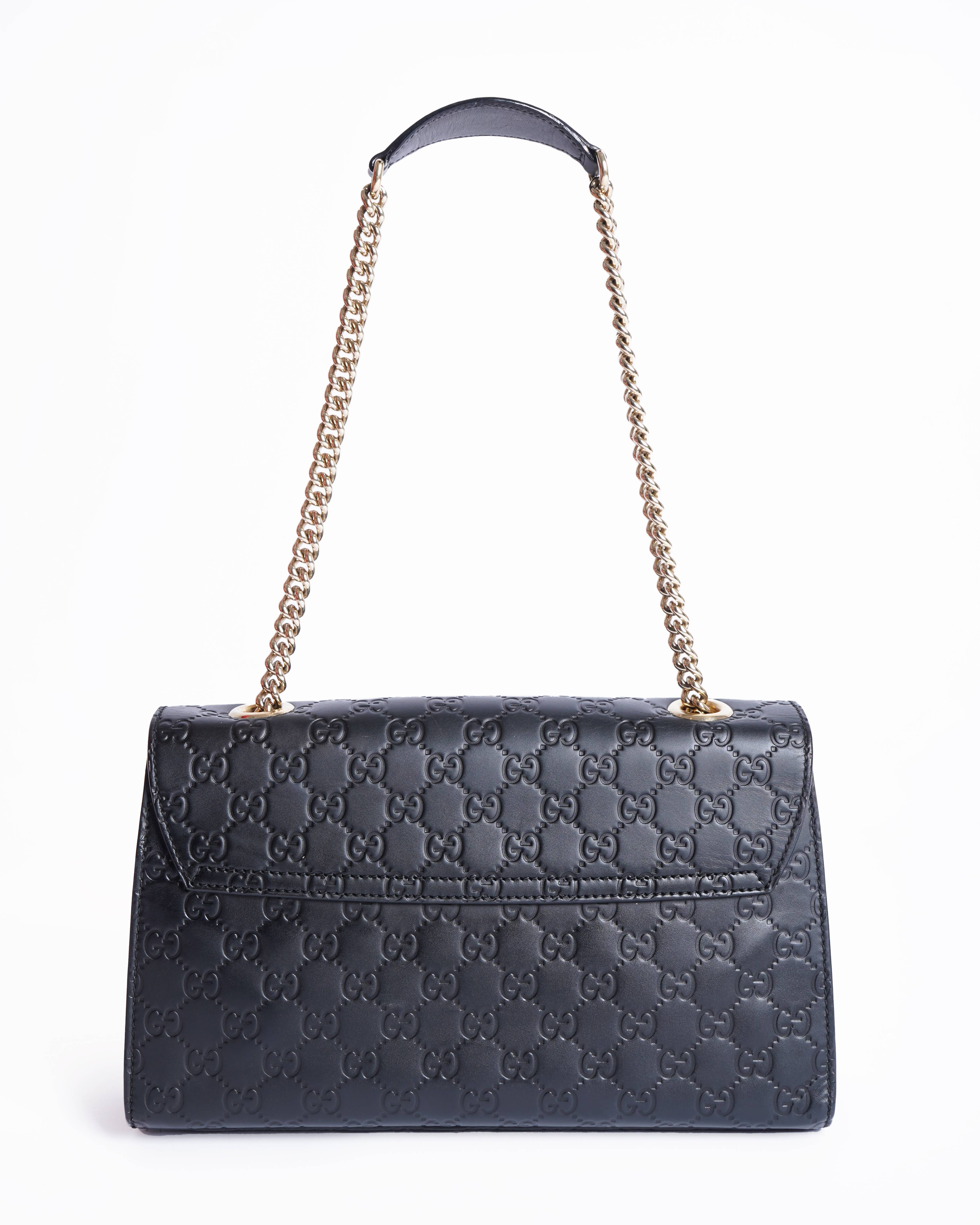 Gucci Black Guccissima Emily Shoulder Bag