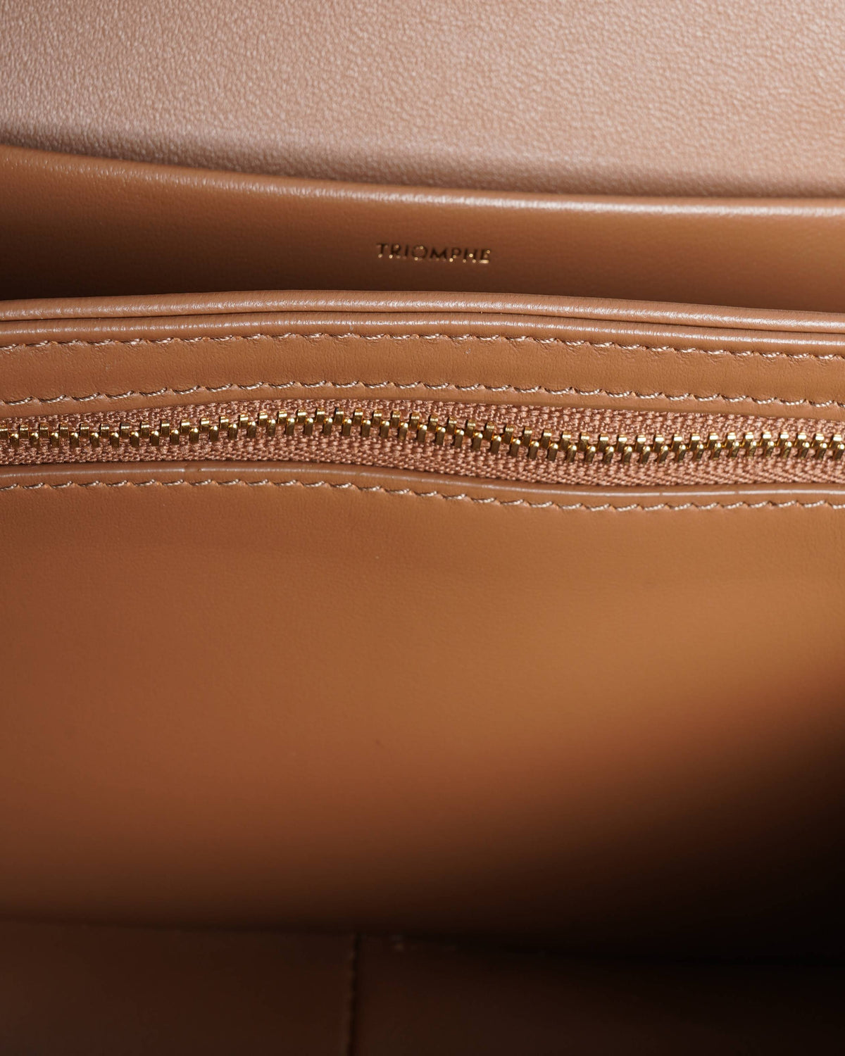 Celine Tan Triophe Bag In Natural Calfskin