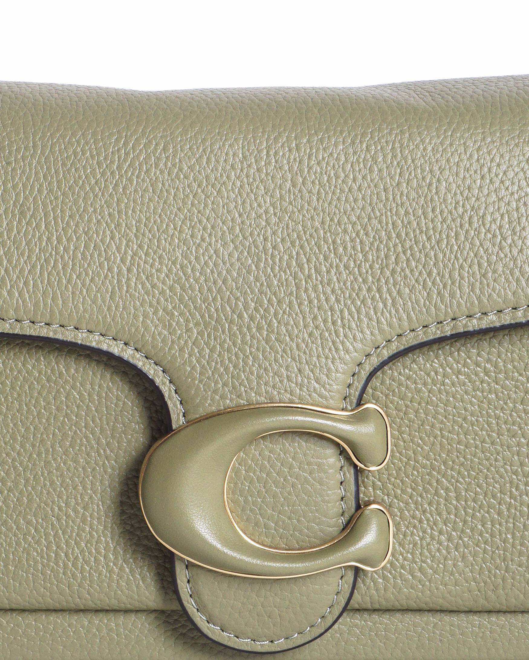 Coach Tabby Leather Shoulder Bag in Moss Green
