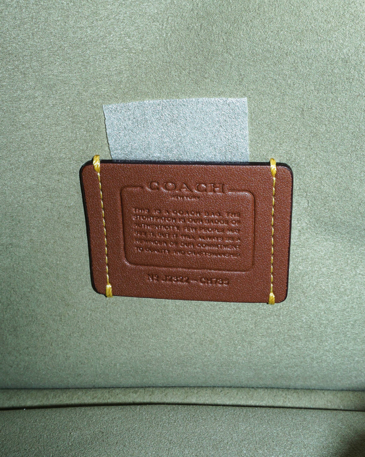 Coach Tabby Leather Shoulder Bag in Moss Green