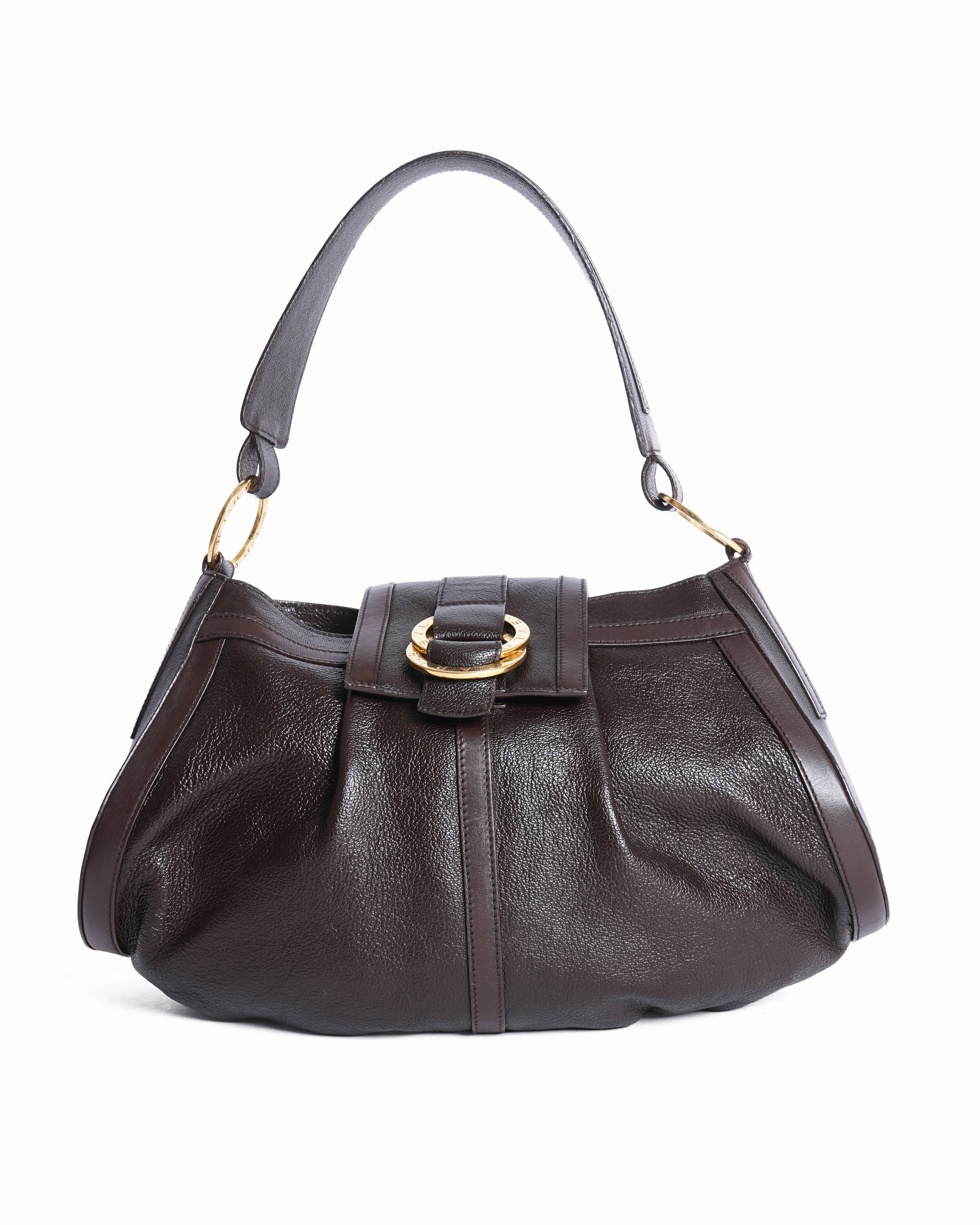 Bvlgari chandra hobo brown shoulder bag