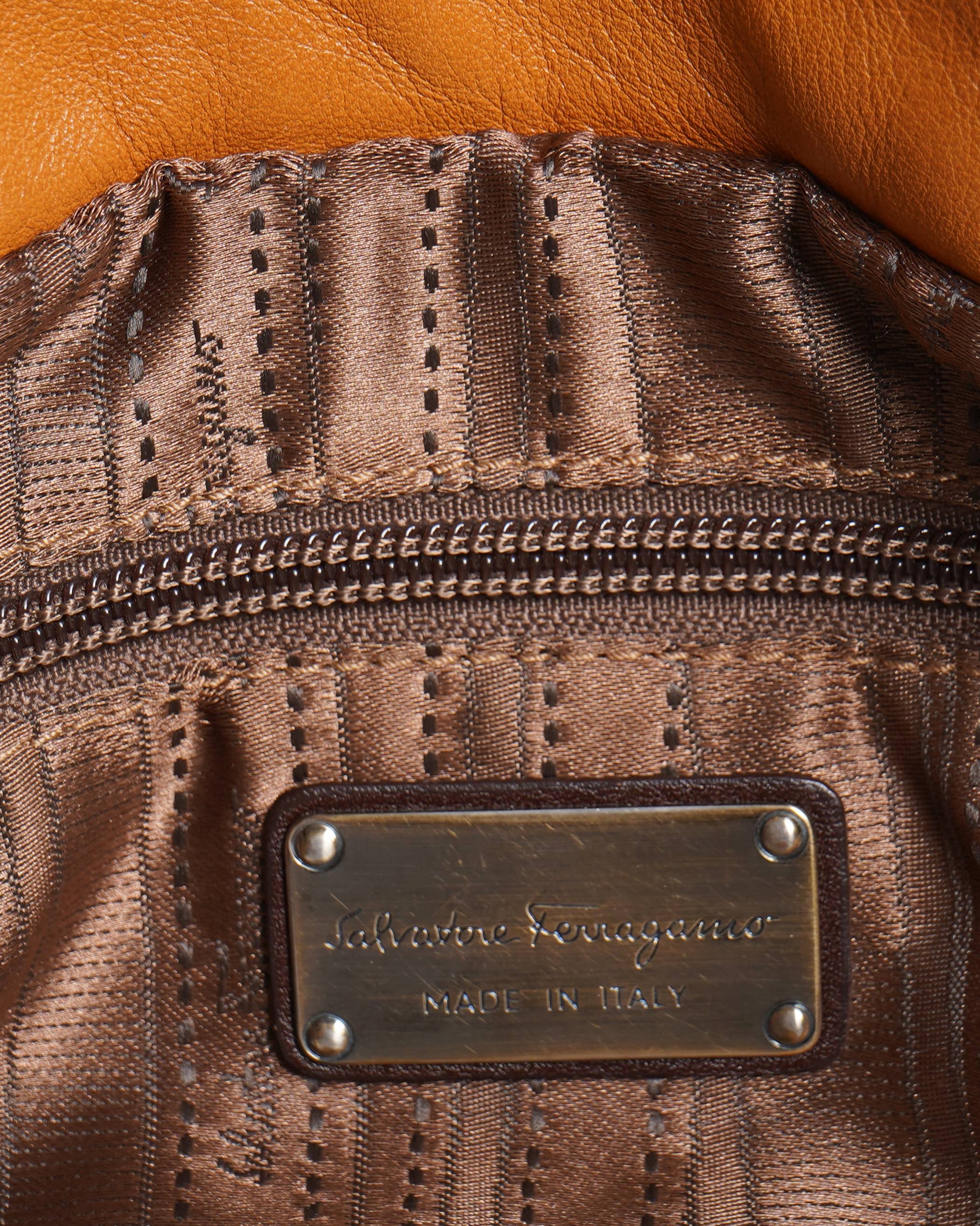 Salvatore Ferragamo Gancini Lucchetto Hobo Bag