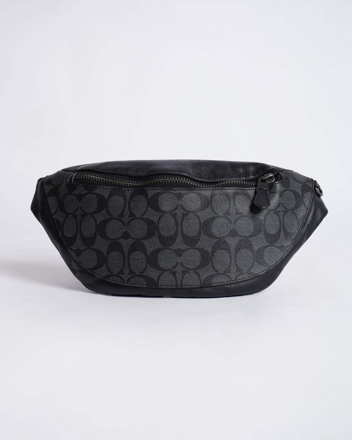 Coach belt bag black signature