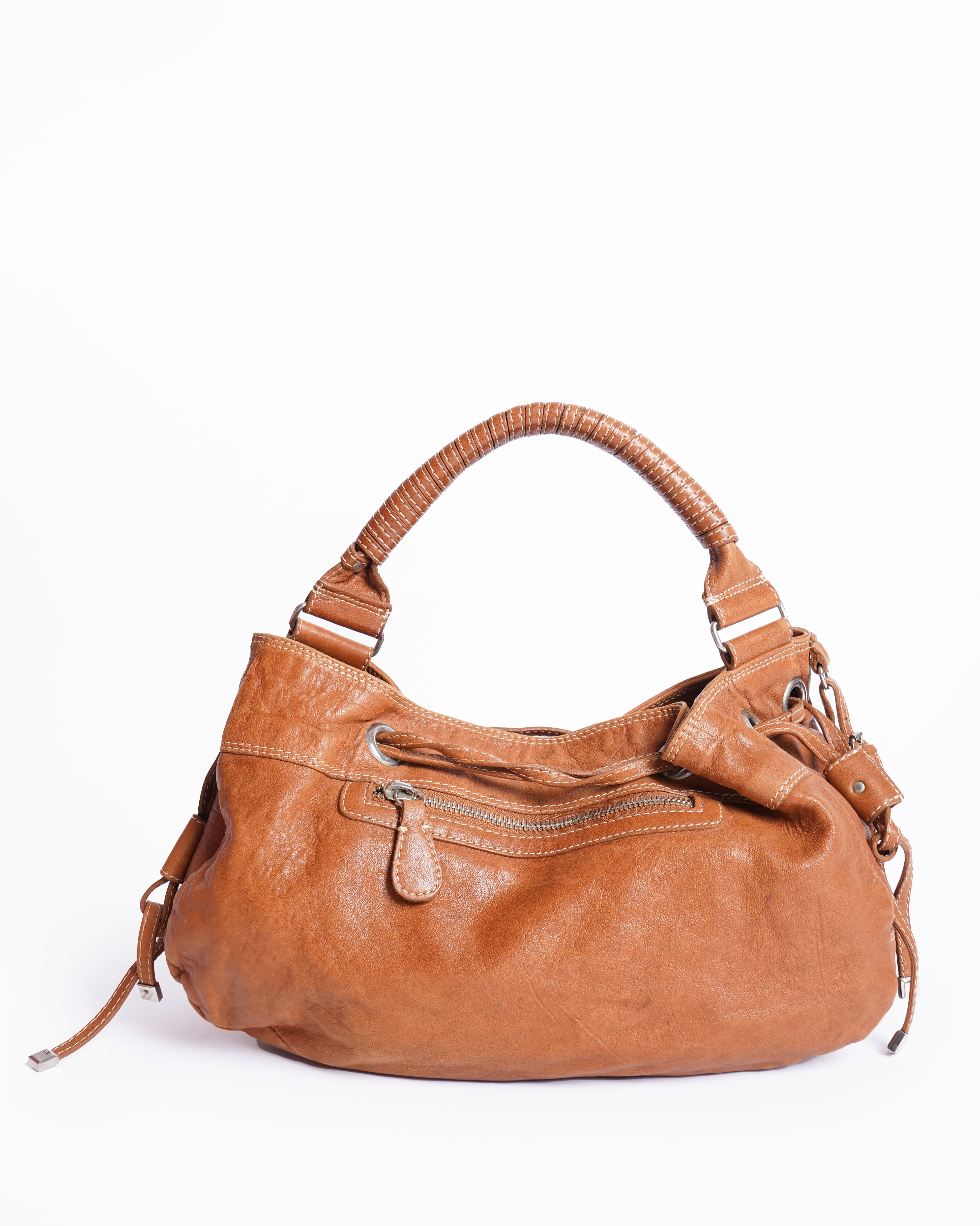 Russell and Bromley Multi Pockets Shoulder Bag In Brown