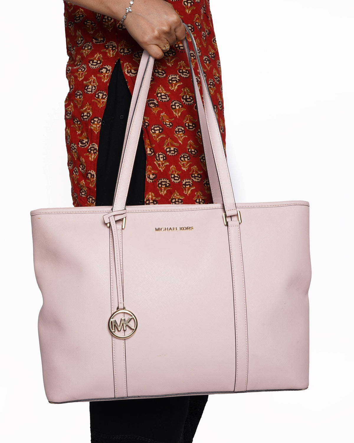 Michael Kors pink tote bag