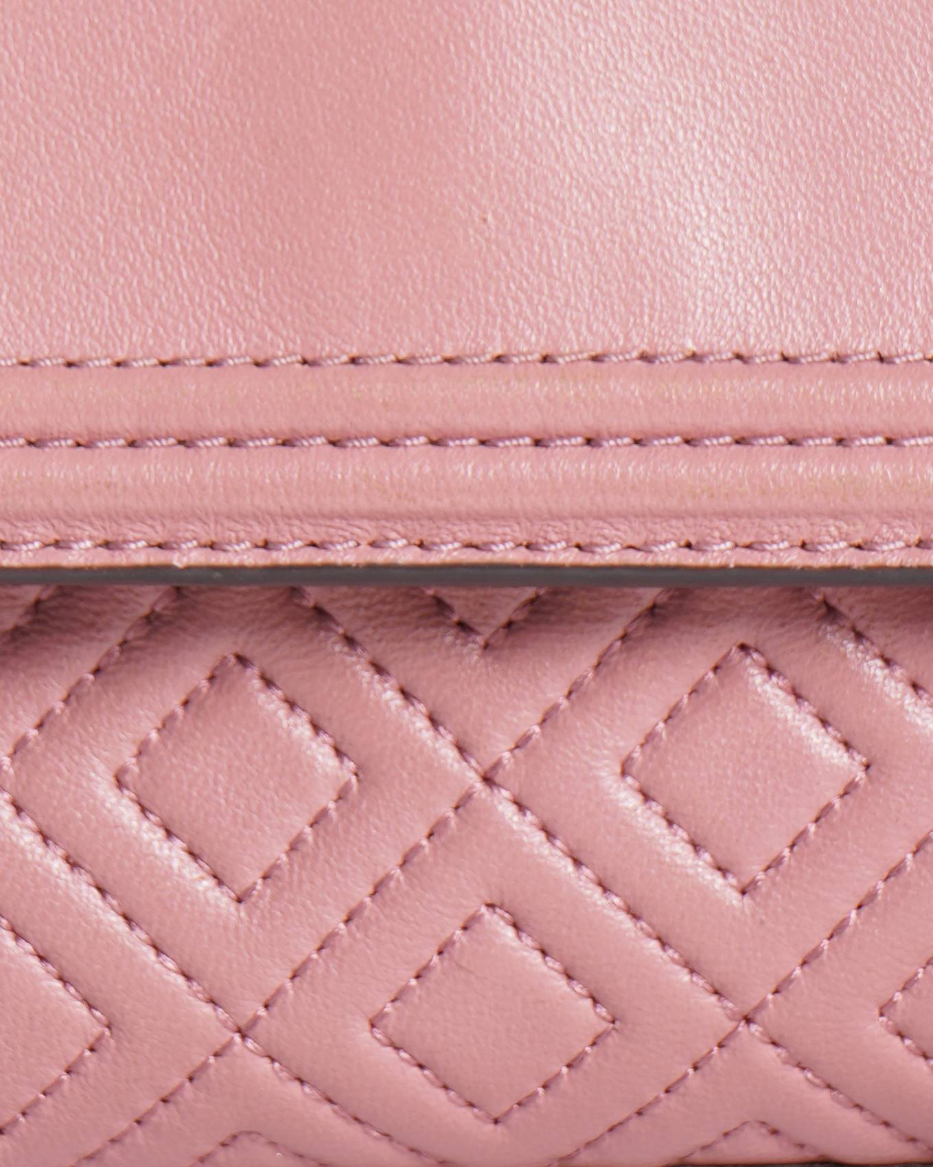Tory Burch Pink Leather Small Fleming Shoulder Bag