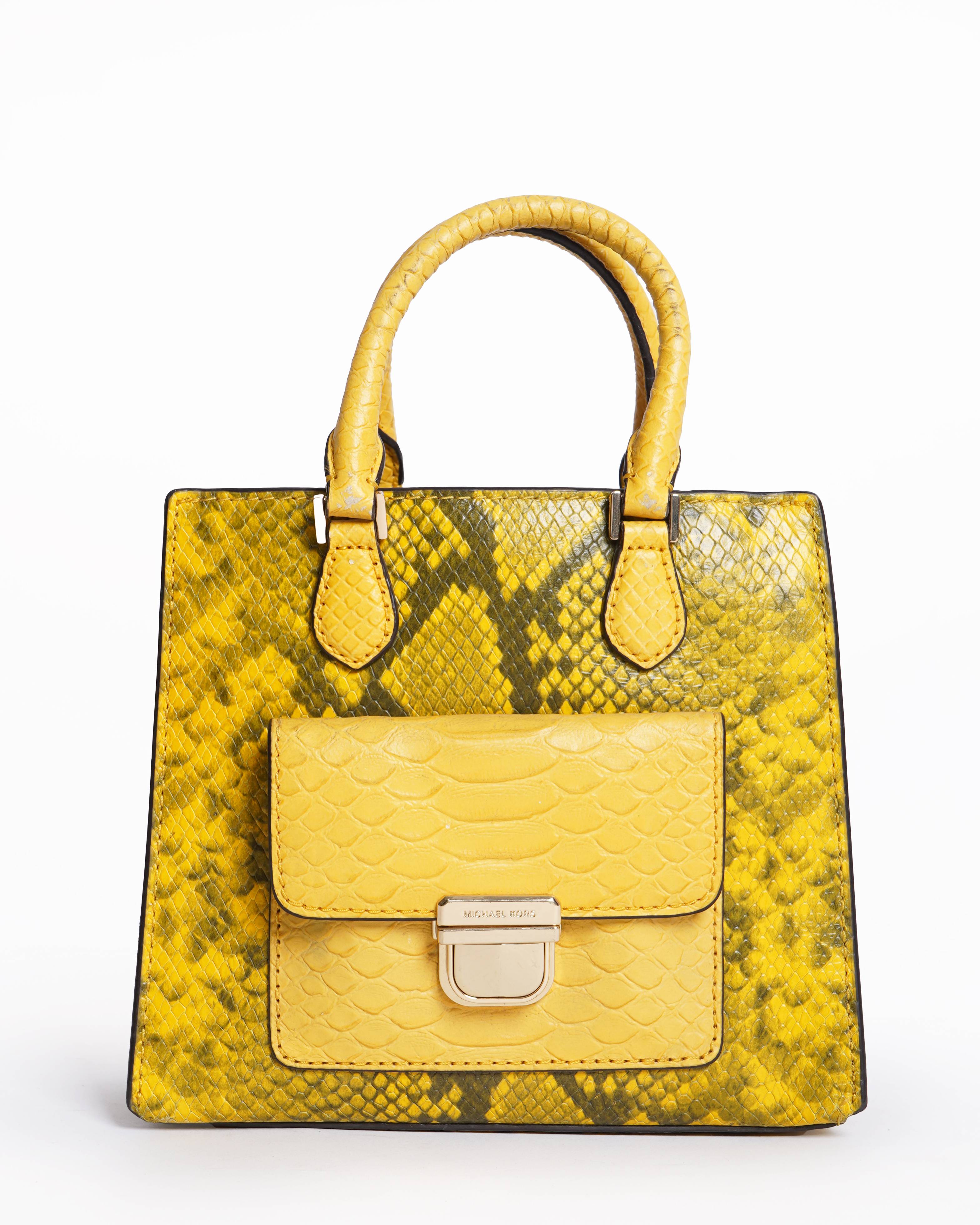 Michael Kors BRIDGETTE snakeskin pattern handbag With Crossbody Strap