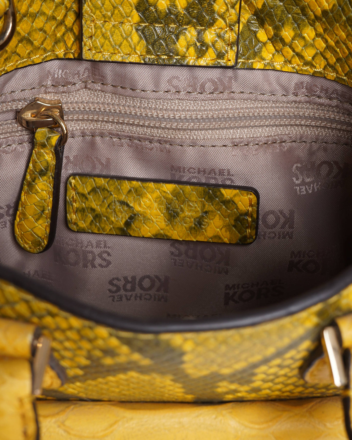 Michael Kors BRIDGETTE snakeskin pattern handbag With Crossbody Strap