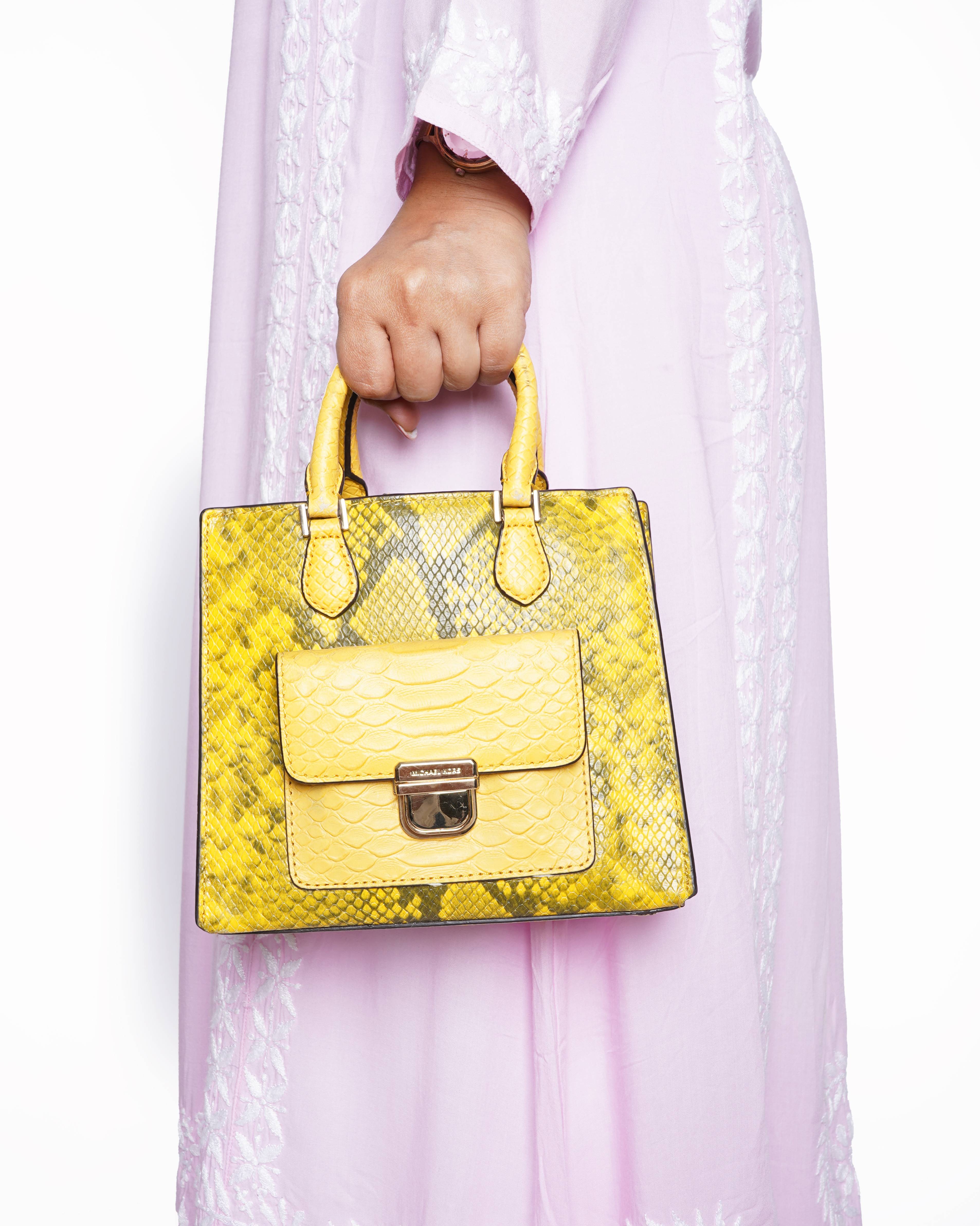 Michael Kors BRIDGETTE snakeskin pattern handbag With Crossbody Strap