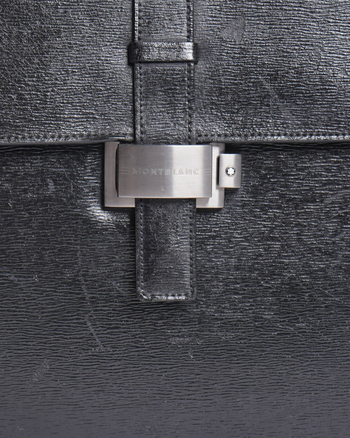 Mont Blanc black leather Westside Double Gusset Briefcase