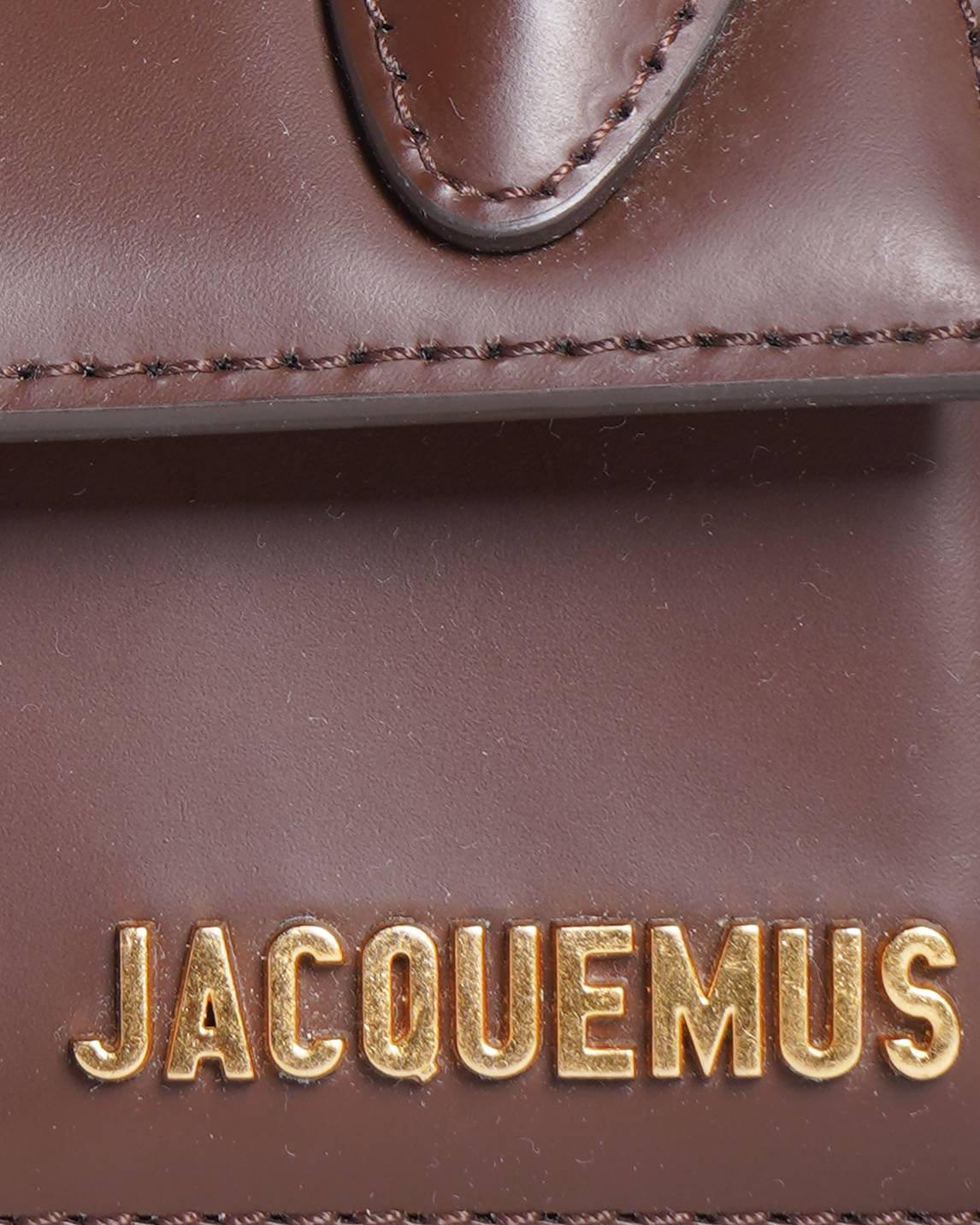 New Jacquemus mini le chiquito moyen handbag in chocolate brown