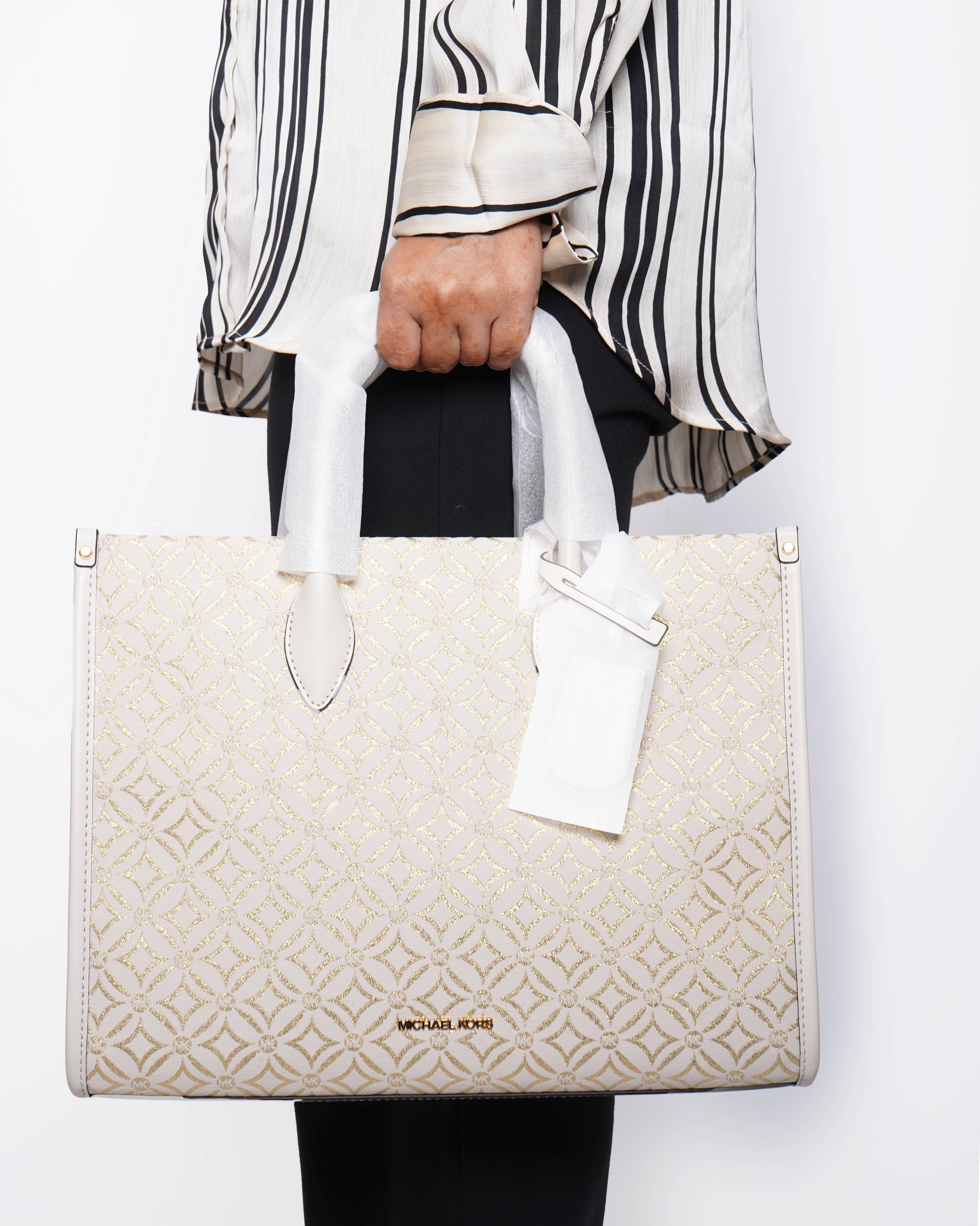 New Michael Kors Mirella Medium Women Shopper Top Zip Shoulder Bag