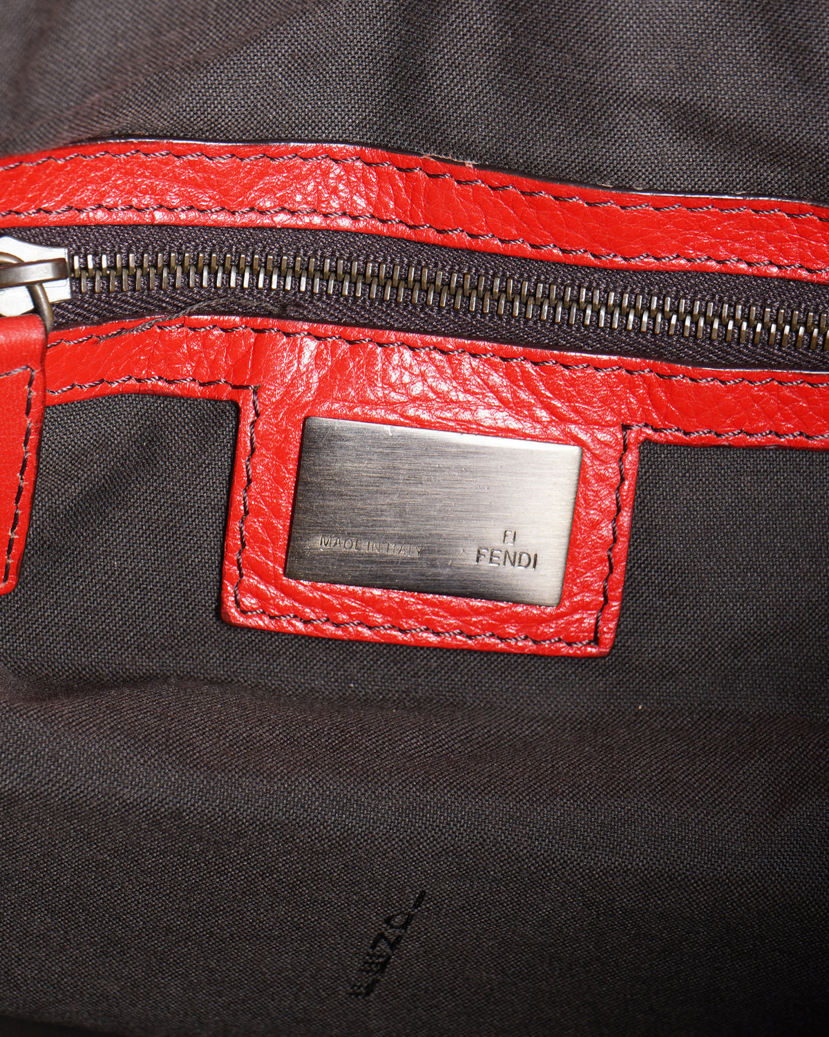 Fendi Red Borsa Leather Hobo Doctor Bag