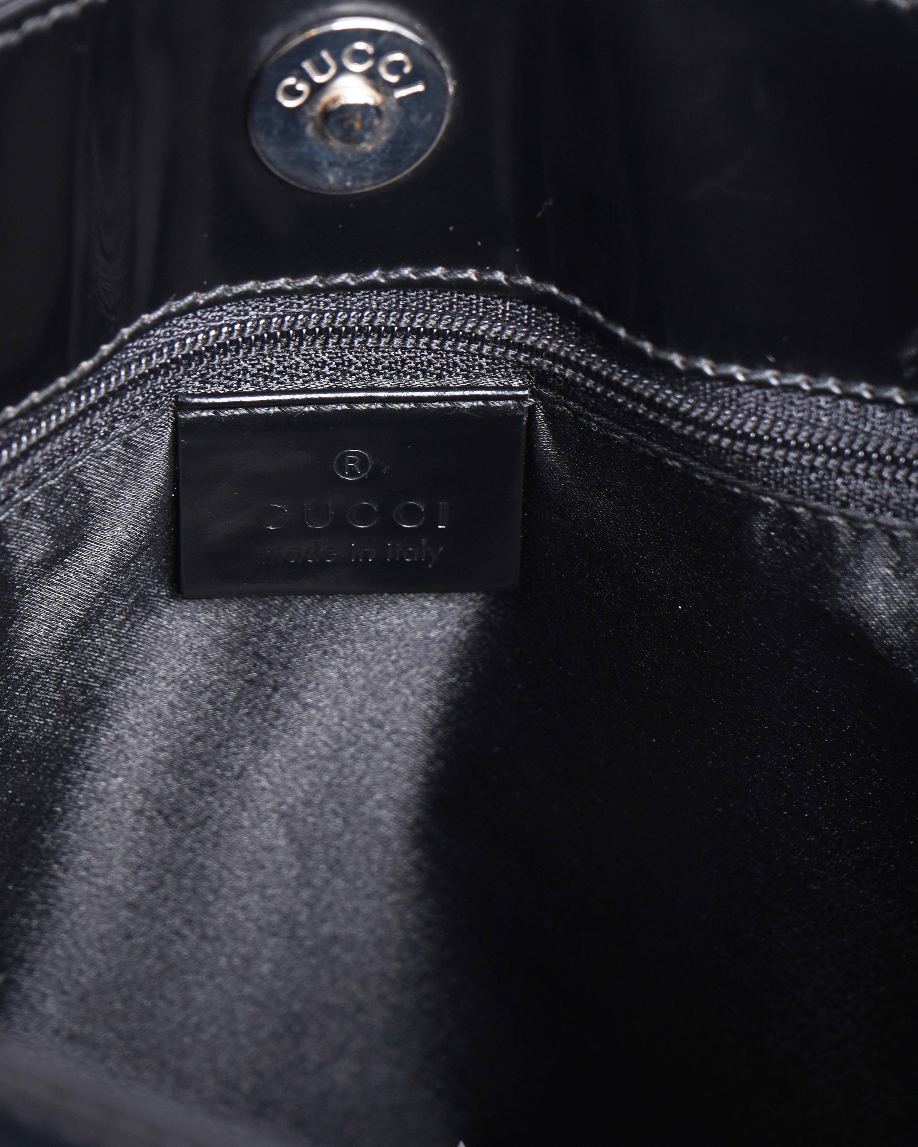 Gucci Black Patent Leather Shoulder Bag