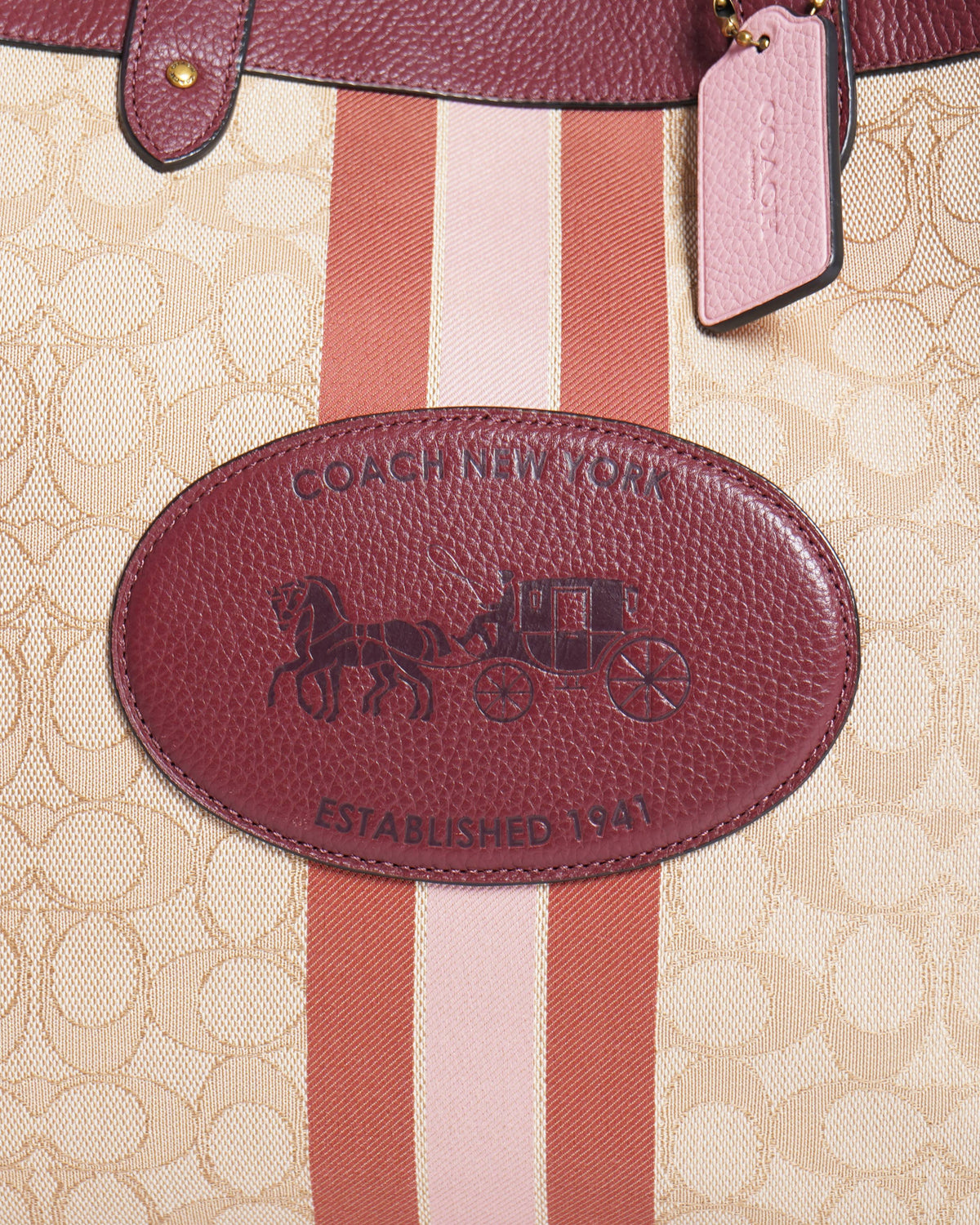 Coach signature jacquard field tote Bag