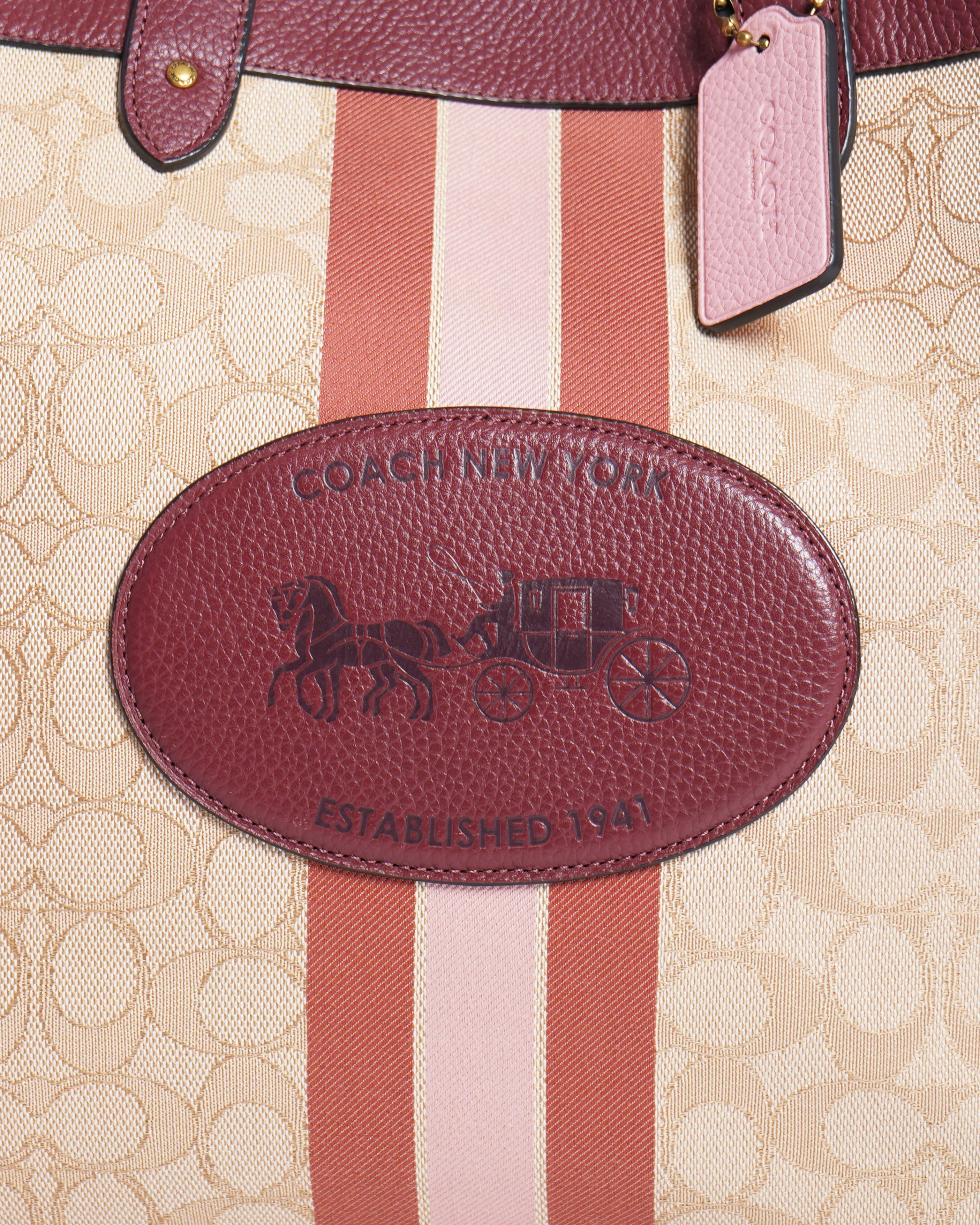 Coach signature jacquard field tote Bag