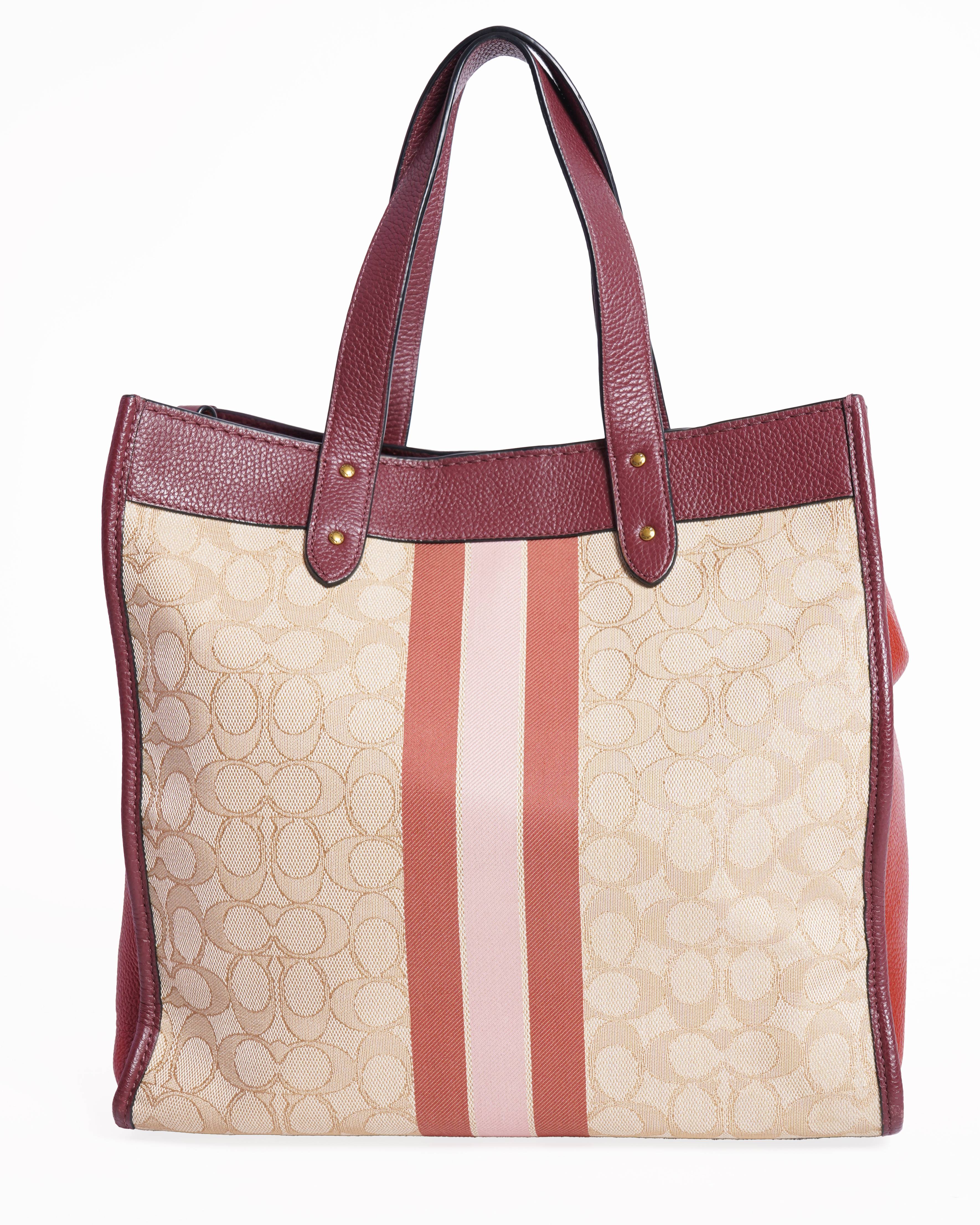 Coach signature jacquard field tote Bag
