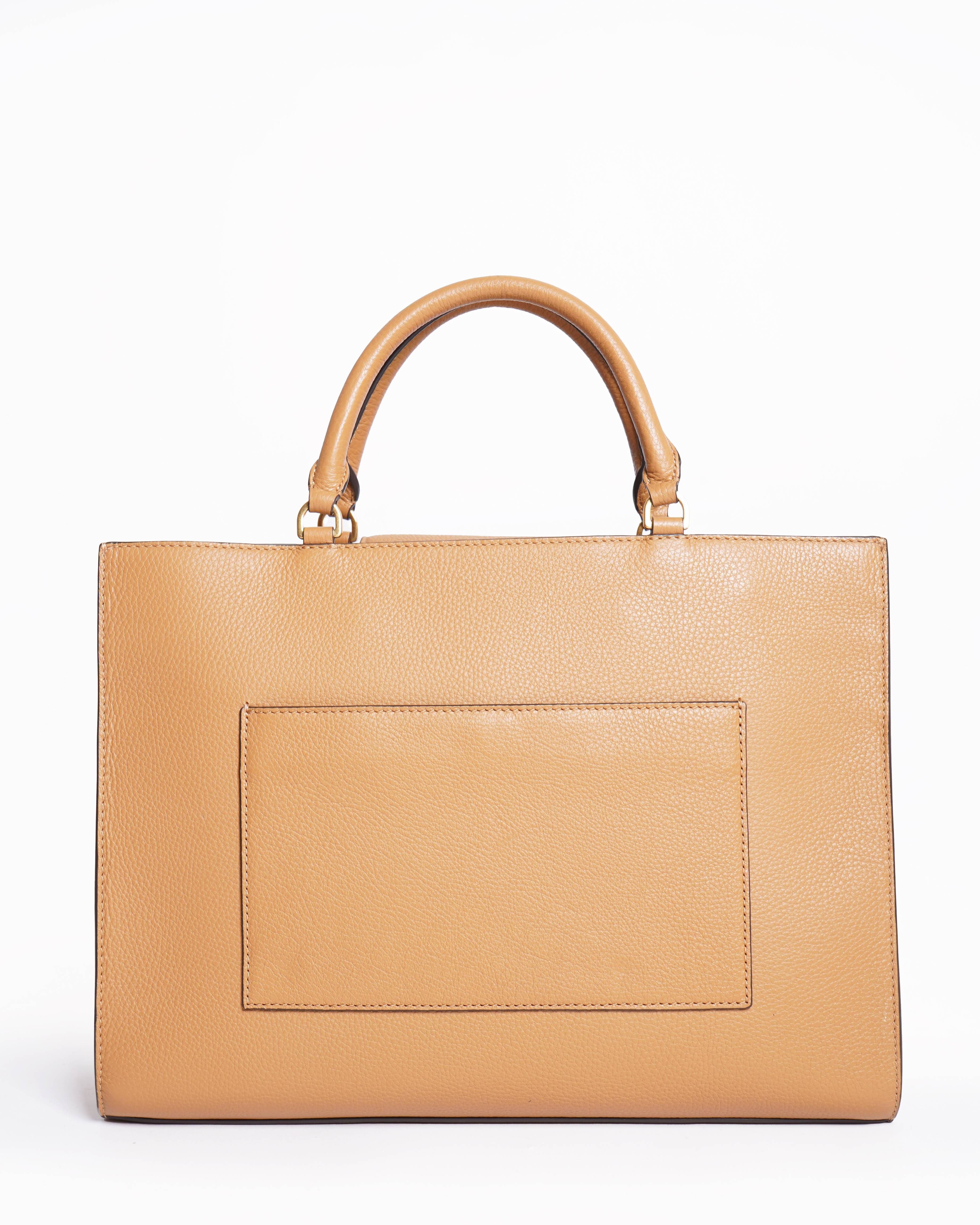New Tory Burch Britten Pebbled Leather Tote