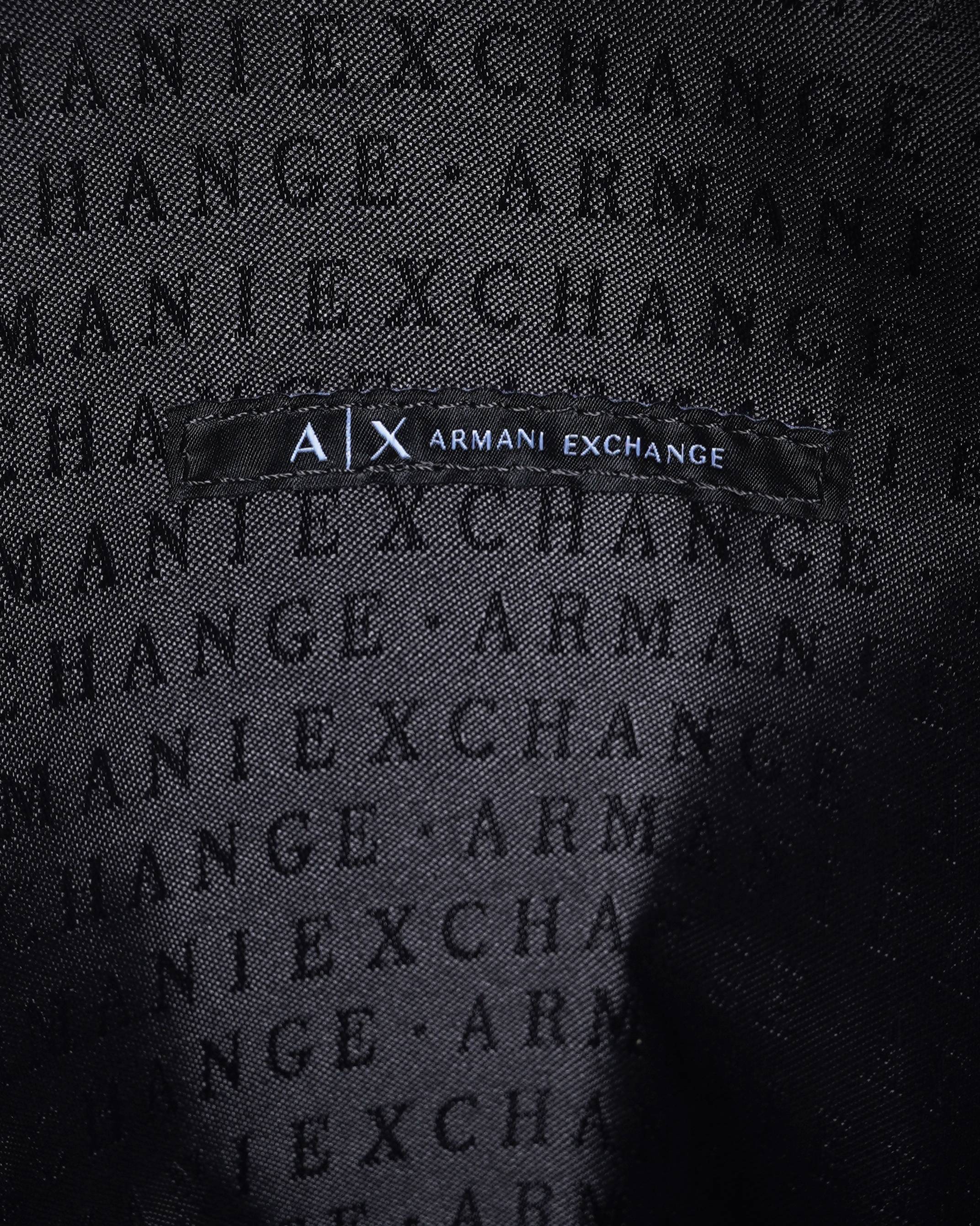 New Armani Exchange 
Jacquard Maxi Logo Backpack with Zipper Closure