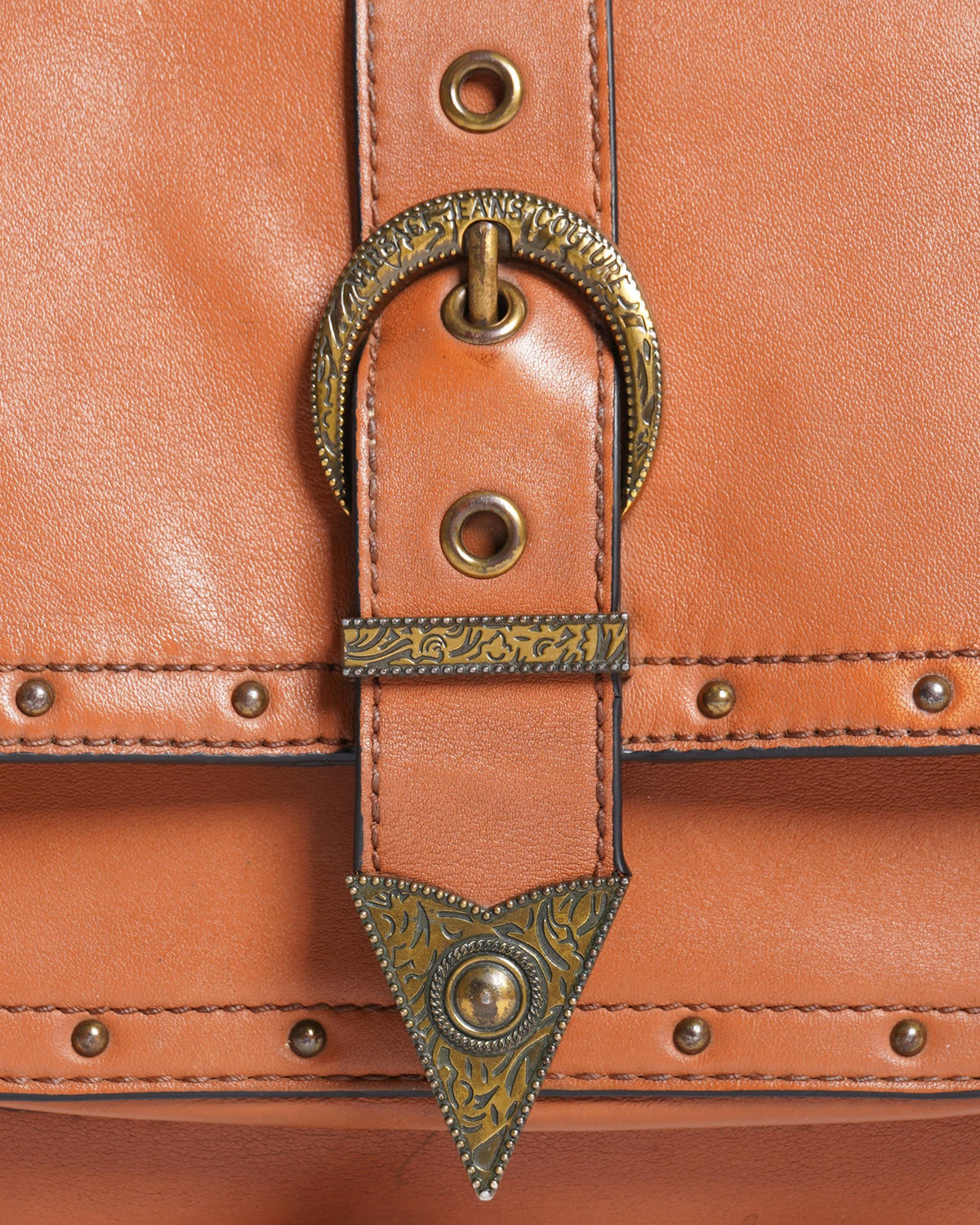 Versace Jeans couture 
Cognac crossbody bag