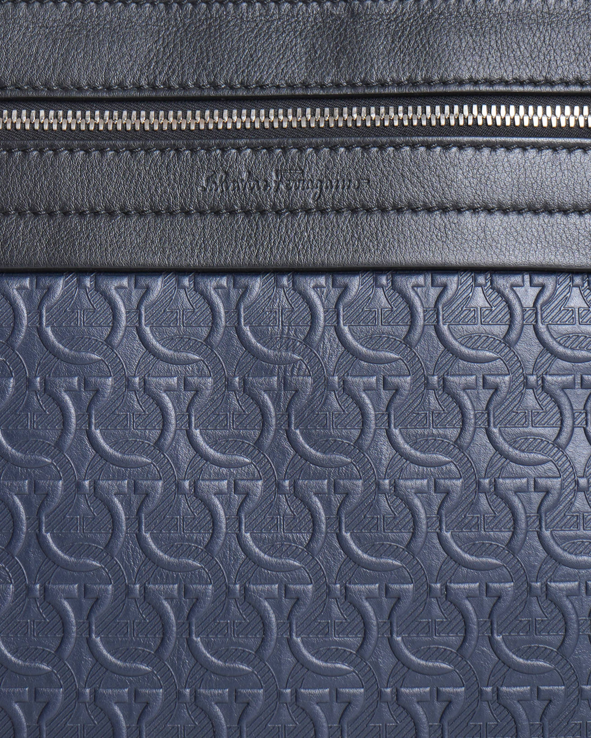 New Salvatore Ferragamo Gancini Embossed Crossbody Bag