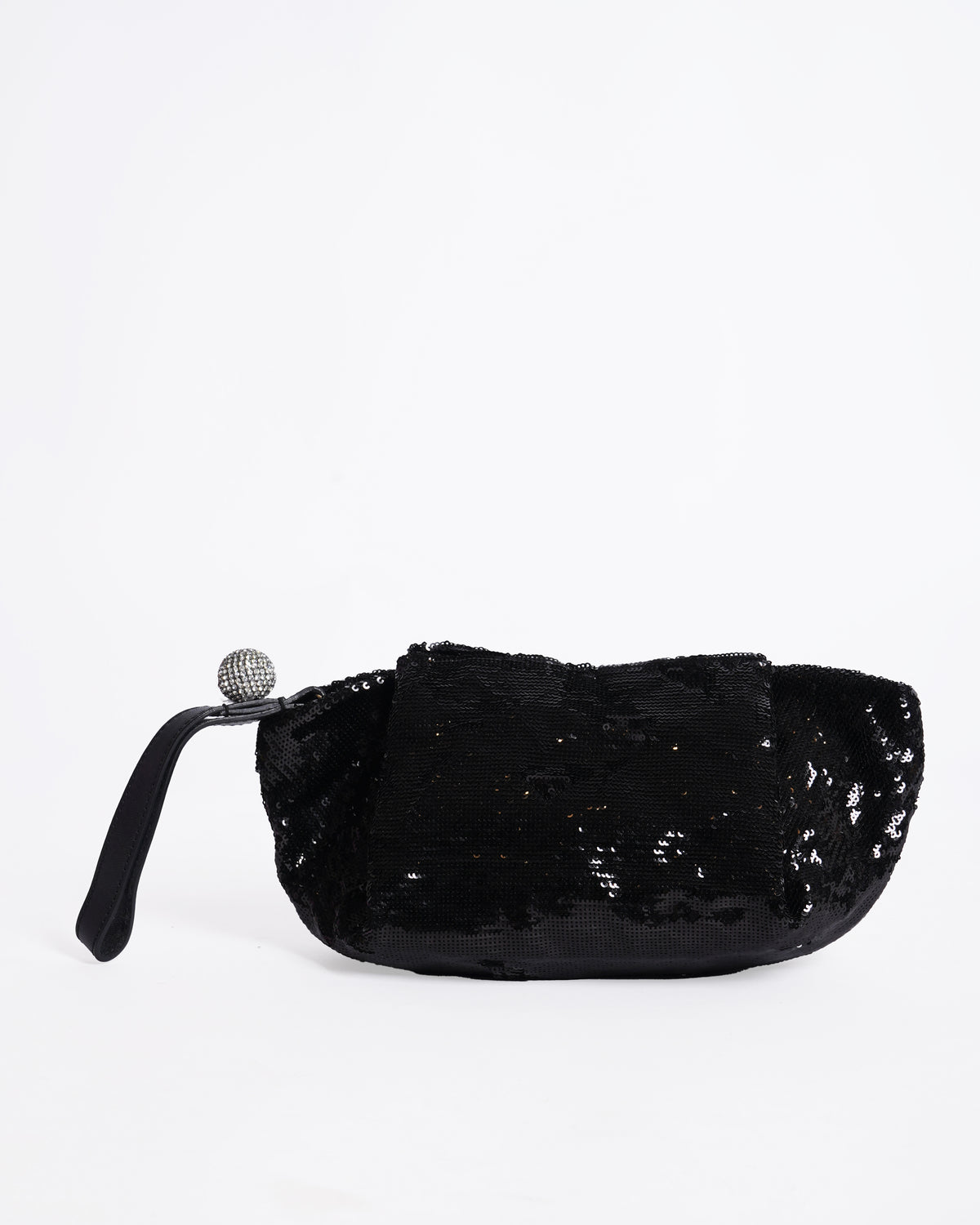 Emporio armani black sequin wristlet Clutch