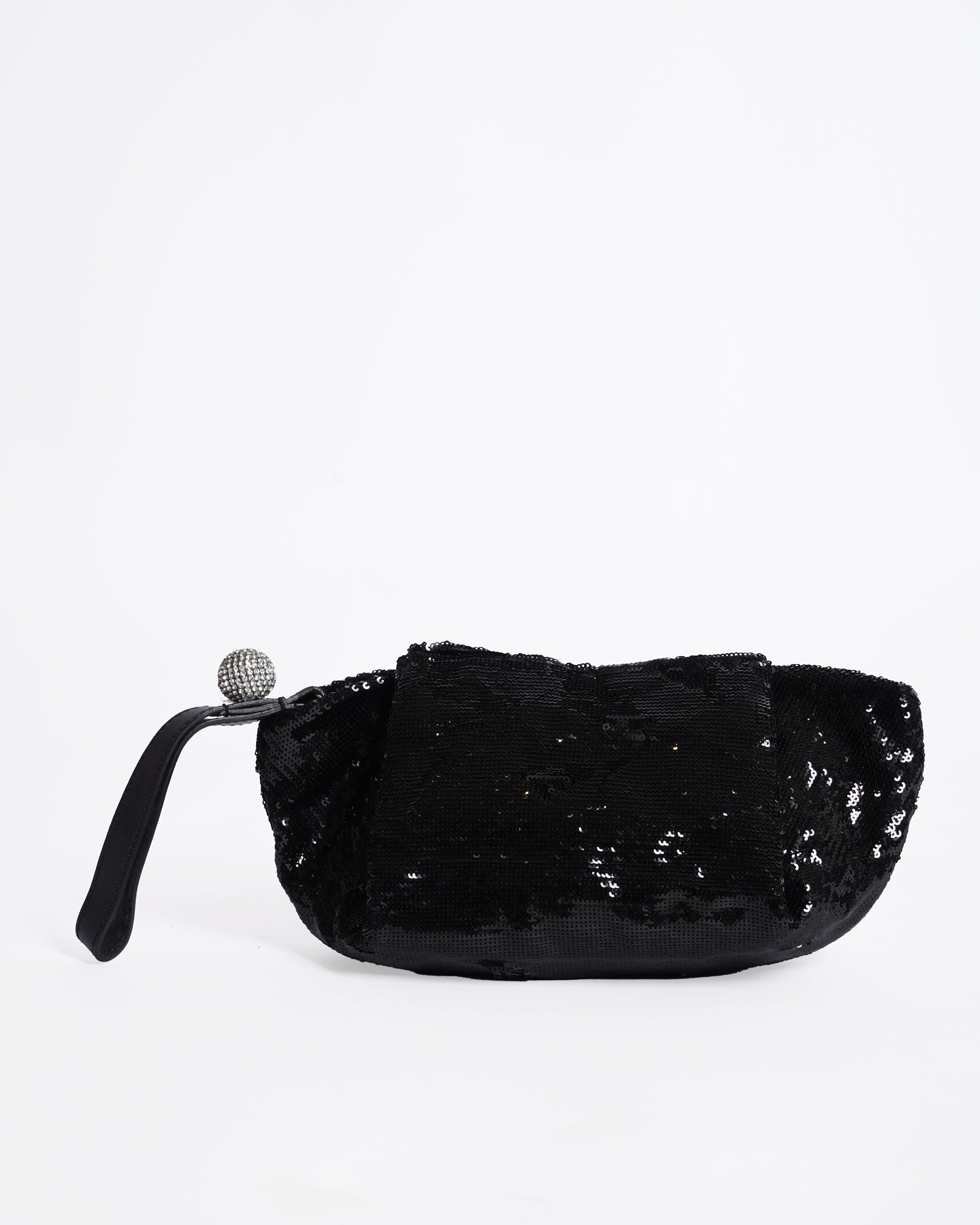 Emporio armani black sequin wristlet Clutch