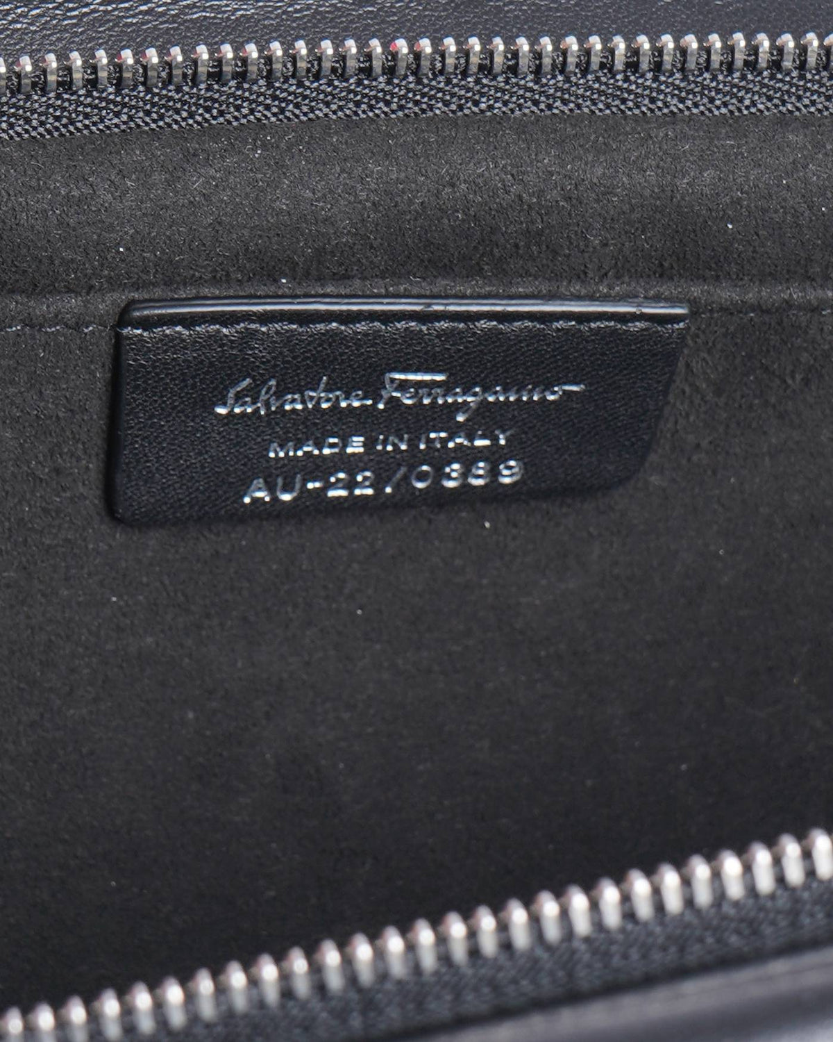 New Salvatore Ferragamo Gancini Studded Lambskin Clutch Bag With Shoulder Strap