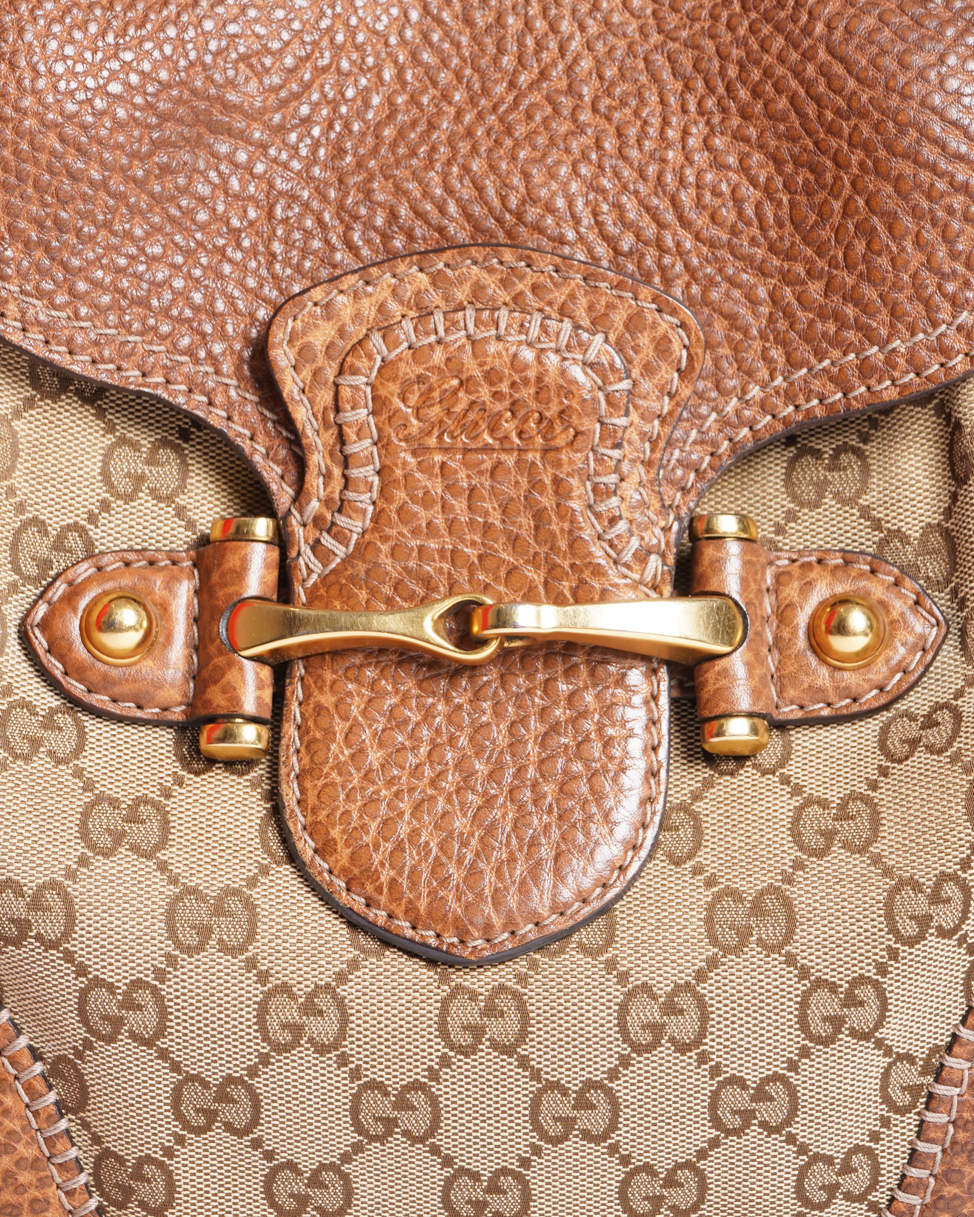 Gucci Canvas & Leather Pelham Hobo Bag