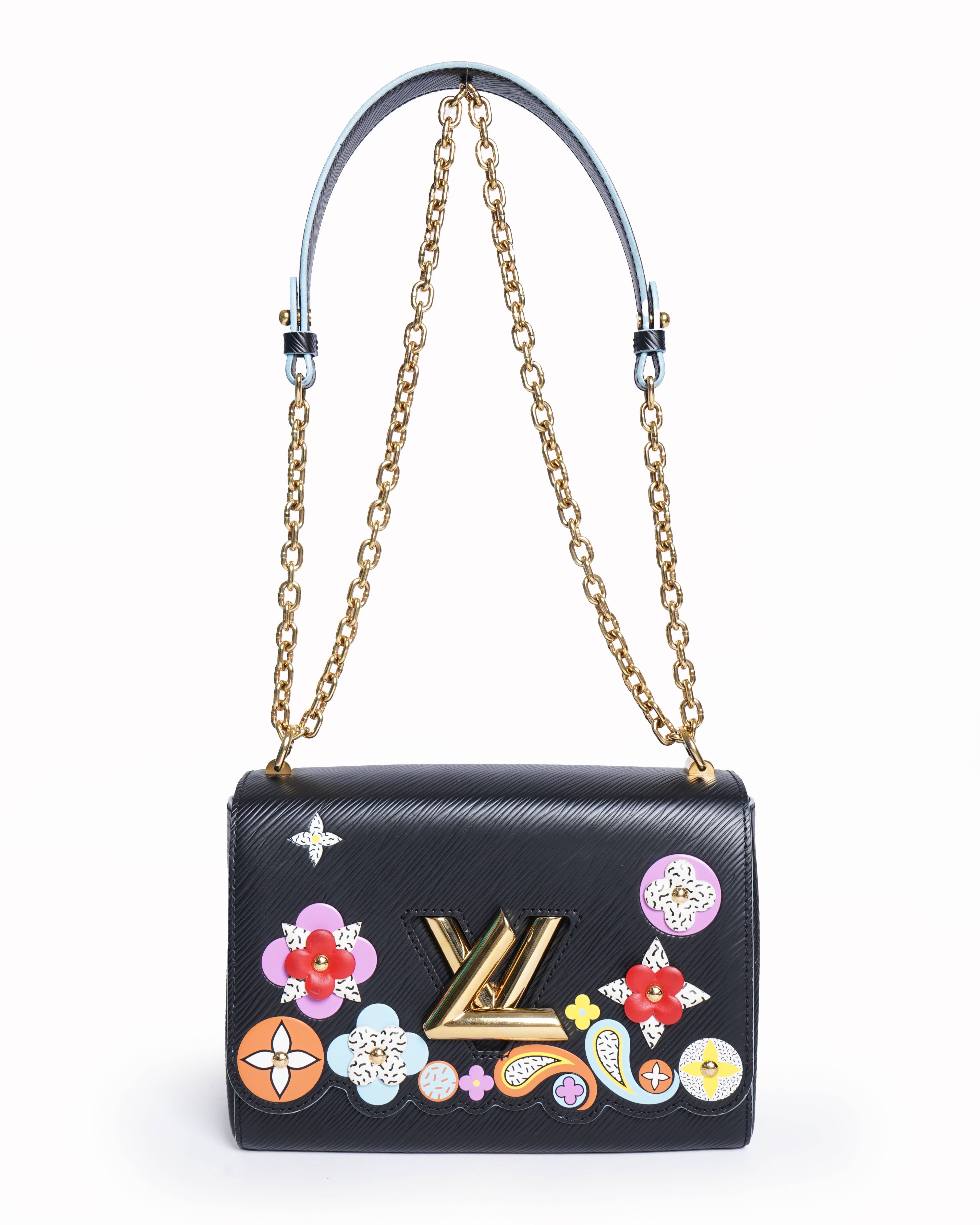 Louis vuitton epi leather blooming flowers twist mm bag
