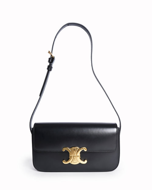 Celine Triomphe Underarm Shoulder Bag In Black