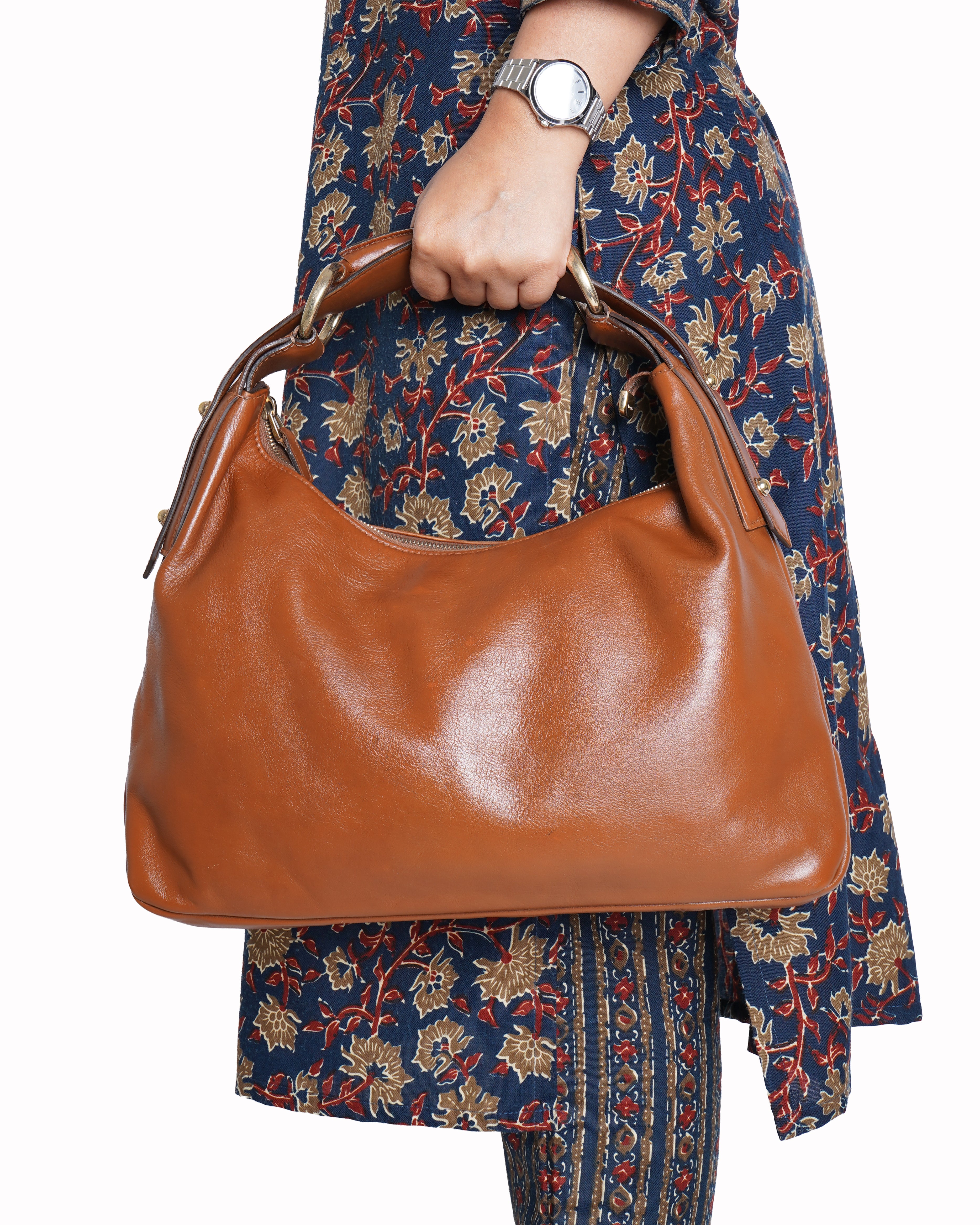 Gucci brown leather shoulder bag