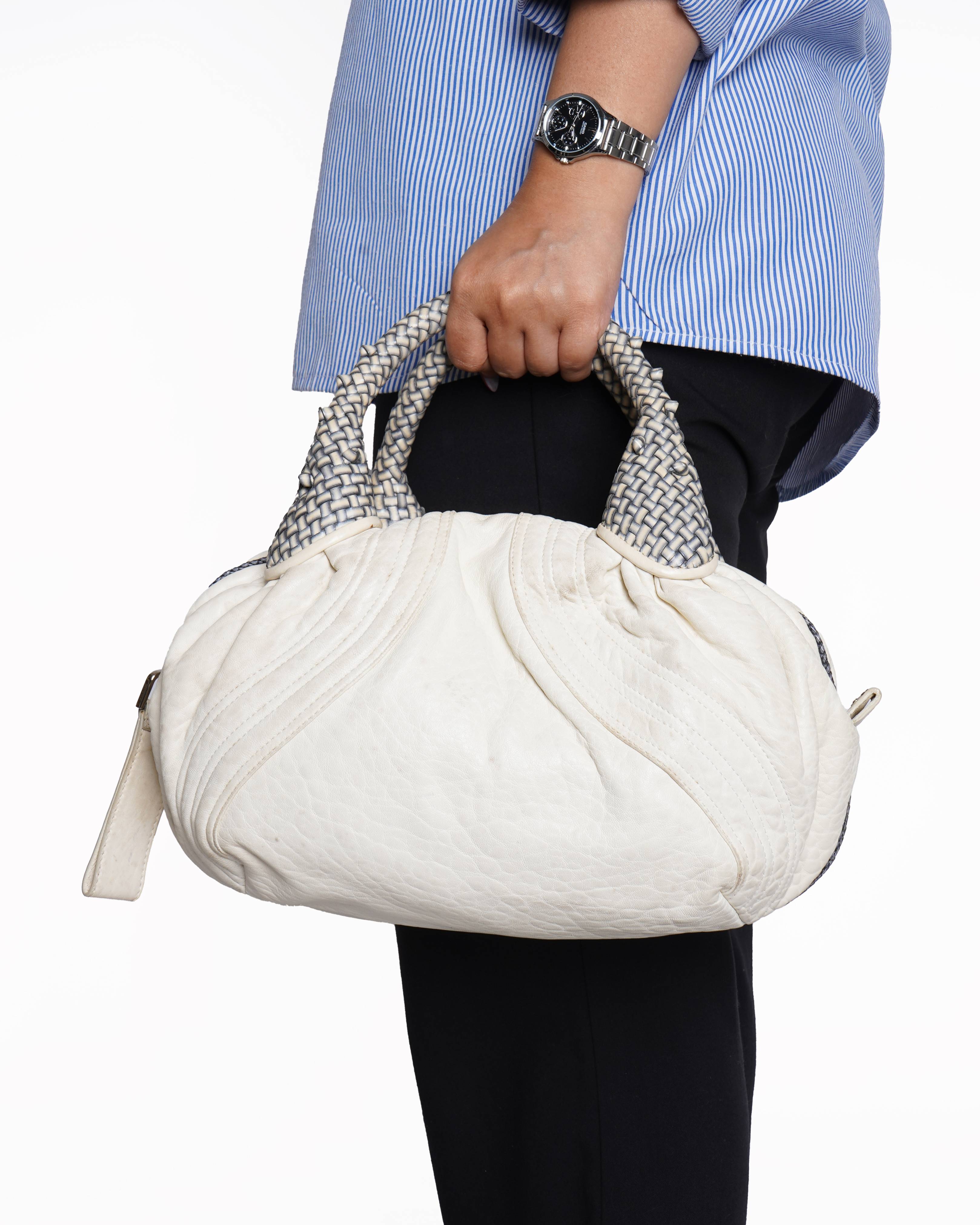 Fendi Spy Handbag In White