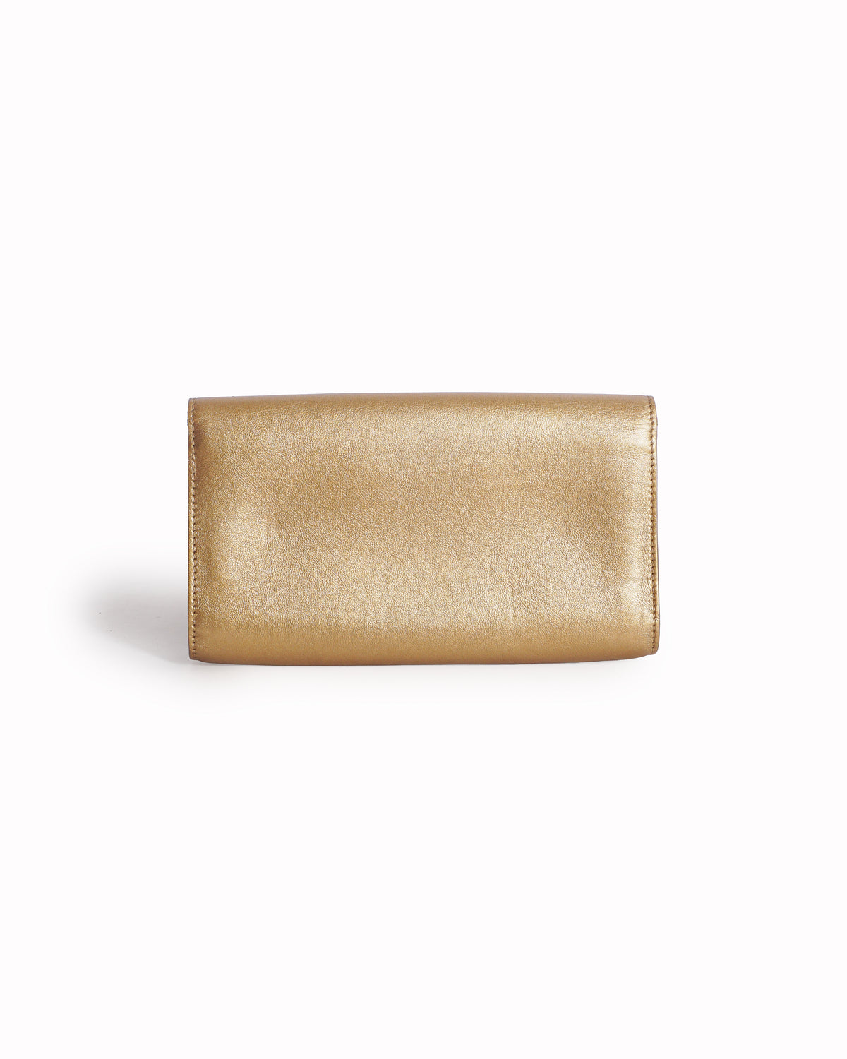 Louis Vuitton Gold Metallic Leather Louise MM Clutch