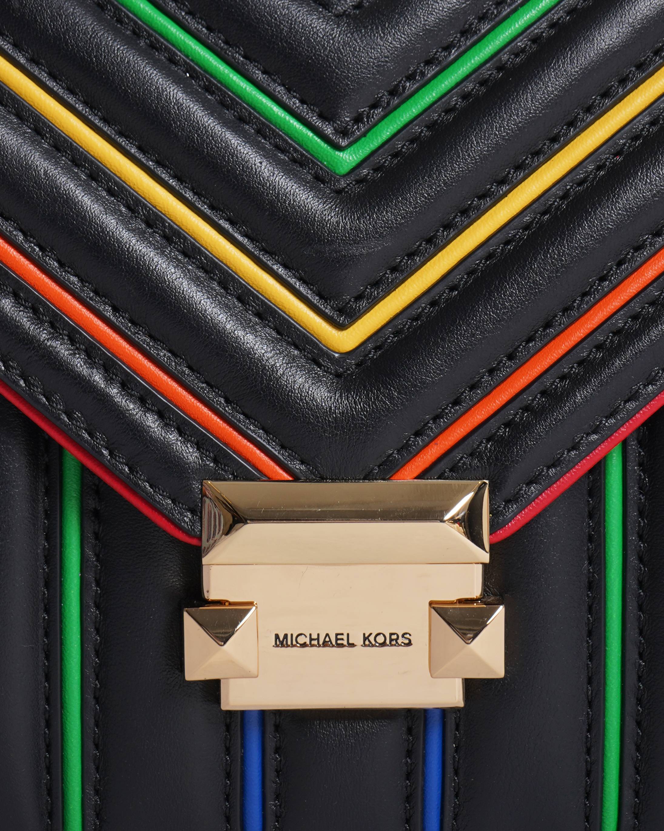 Michael kors whitney rainbow quilted shoulder bag