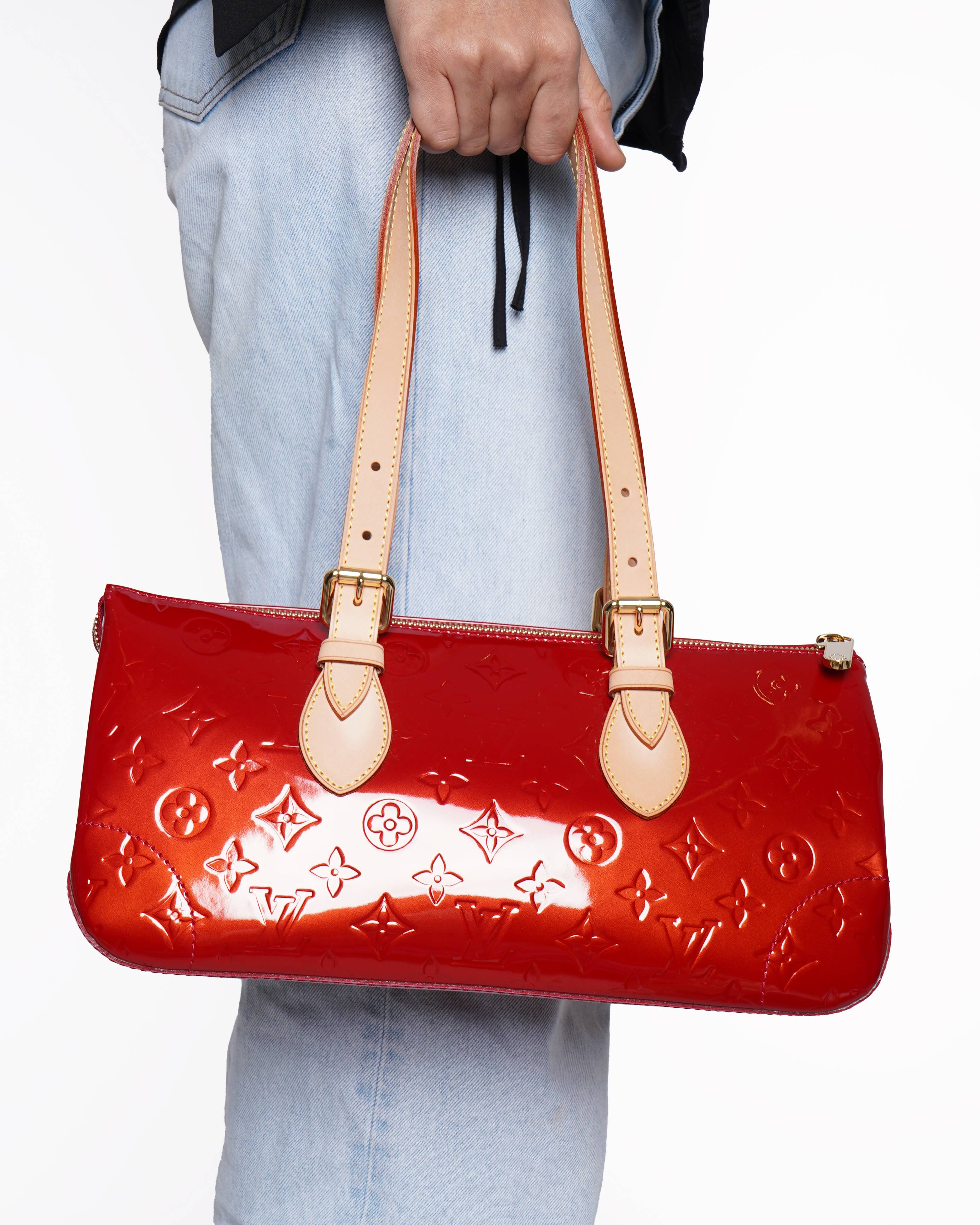 Louis Vuitton Pomme D'Amour Monogram Vernis Rosewood Avenue Bag